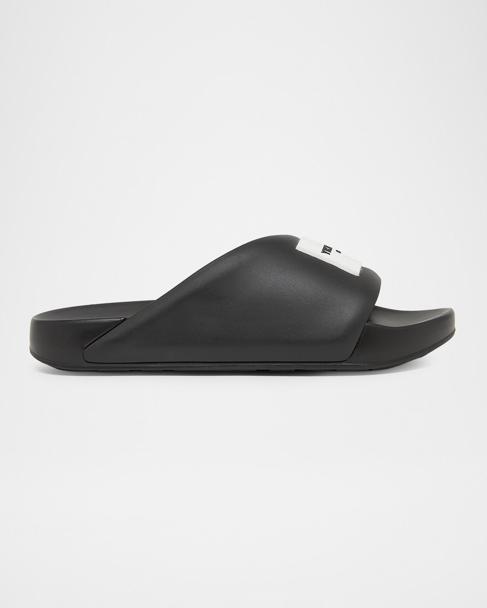 Givenchy Black Logo Slide Sandals Givenchy Logo Label Slide Sandals | Neiman Marcus main image 4