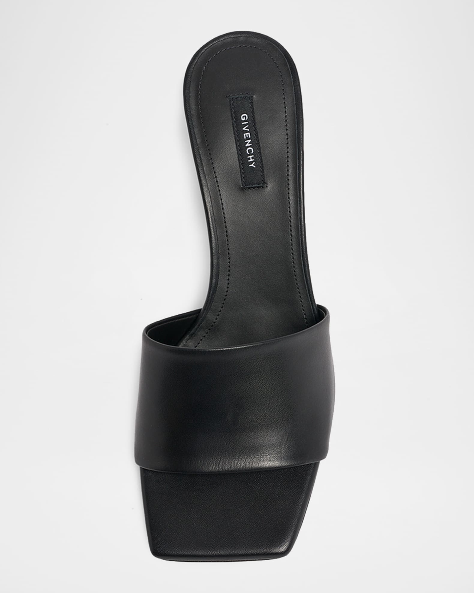 GIVENCHY サンダル Givenchy 65mm Logo Heel Leather Mule Sandals | Neiman Marcus