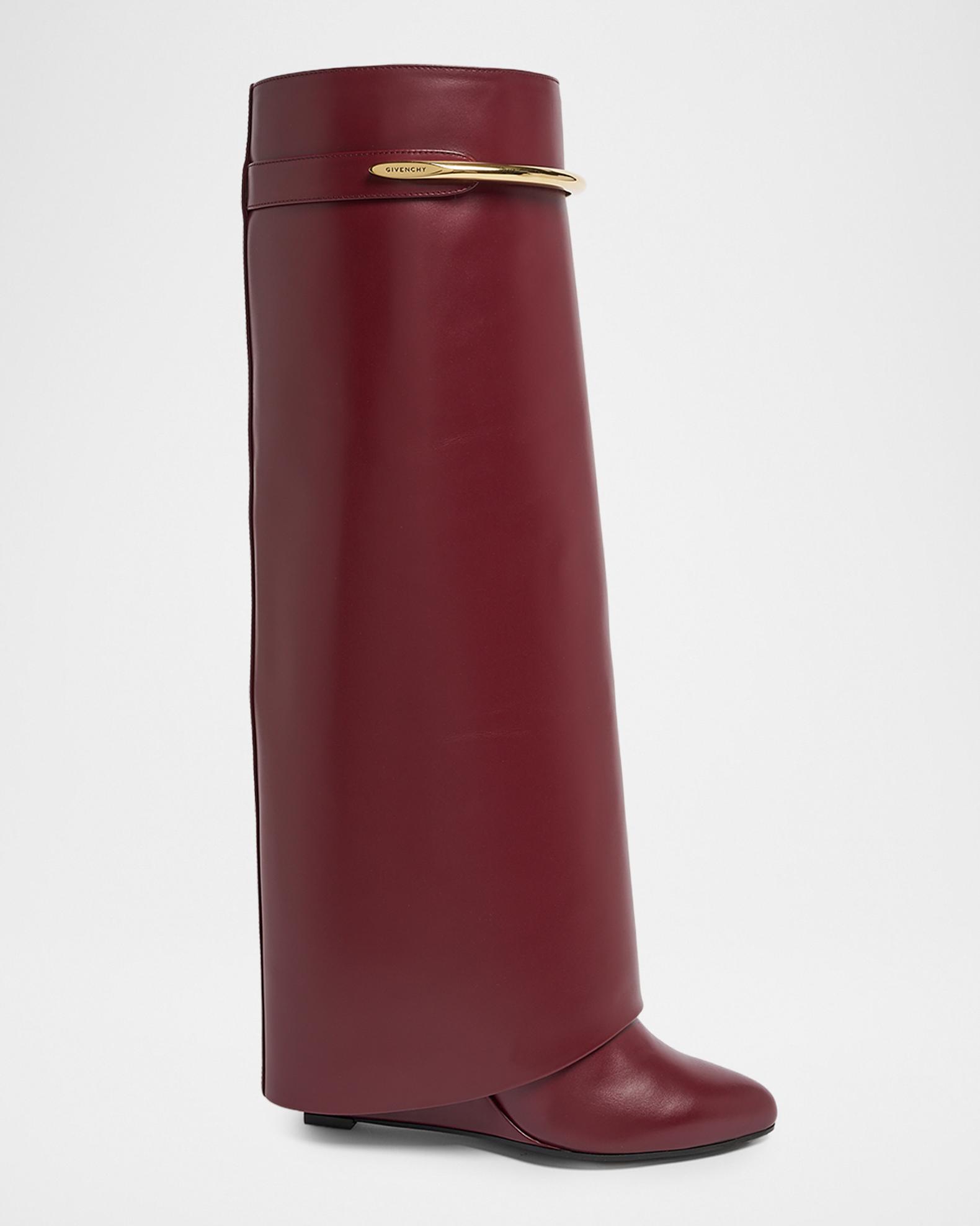 Givenchy Shark Pinch Leather Boots | Neiman Marcus
