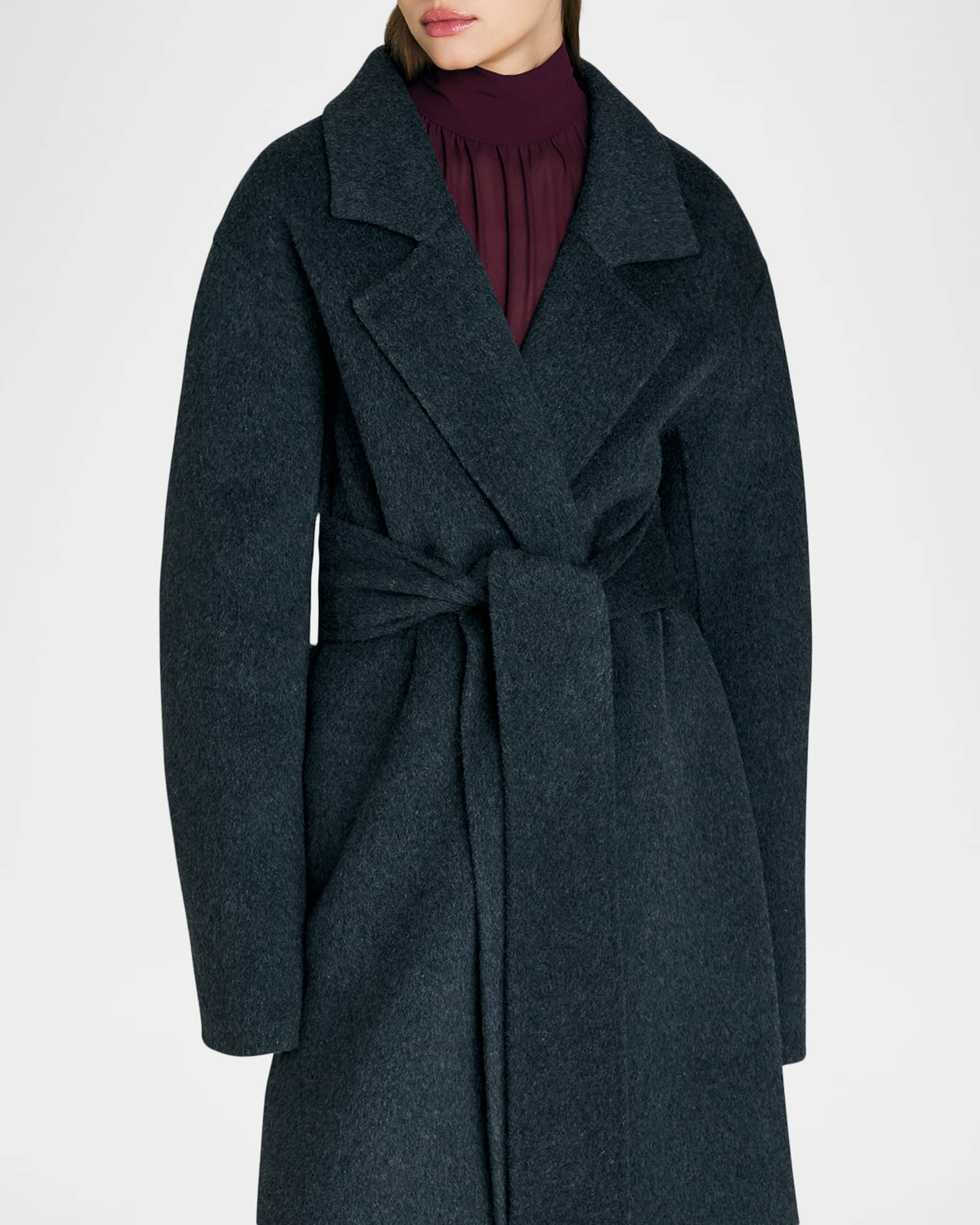 Lyli Wool-Blend Wrap Coat