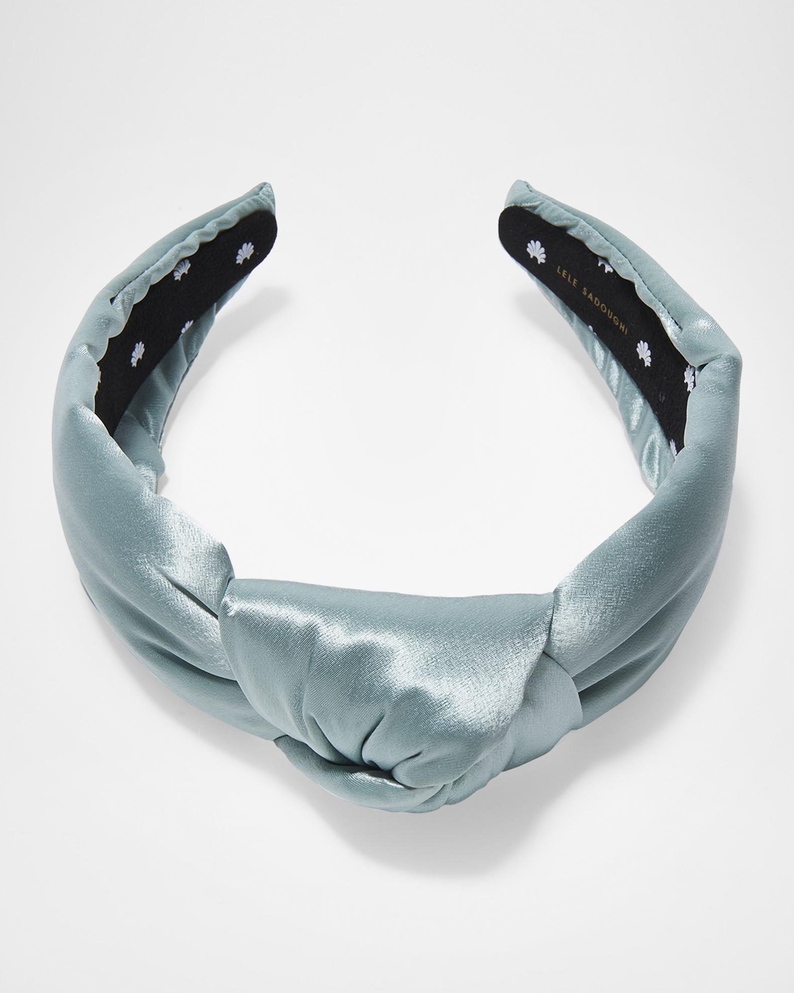 Jade Knotted Headband - Lele Sadoughi Lele Sadoughi Jade Knotted Brocade Headband | Neiman Marcus main image 2