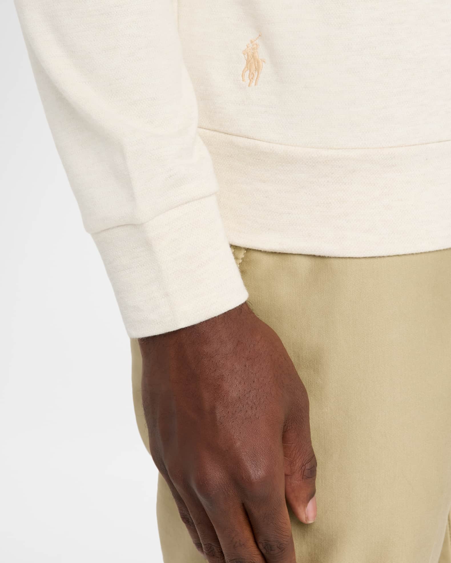 Polo Ralph Lauren Men's Textured Double-Knit Quarter-Zip Sweater