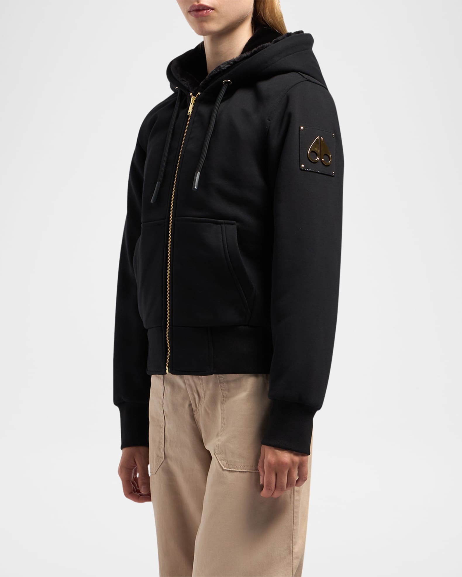 Moose Knuckles Madison Reversible Bunny Hoodie Jacket | Neiman Marcus