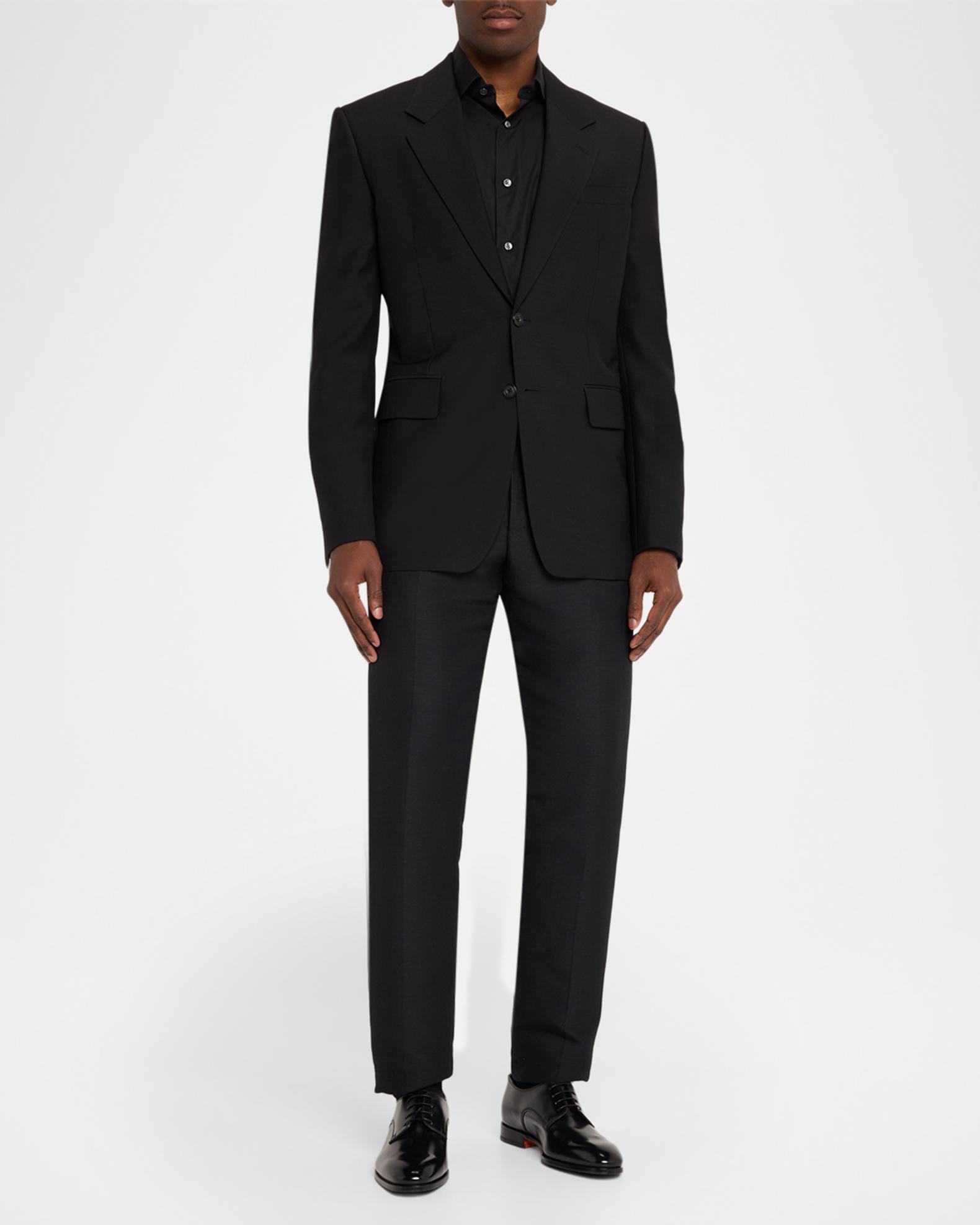 Santoni Men's Leather Derby Shoes | Neiman Marcus