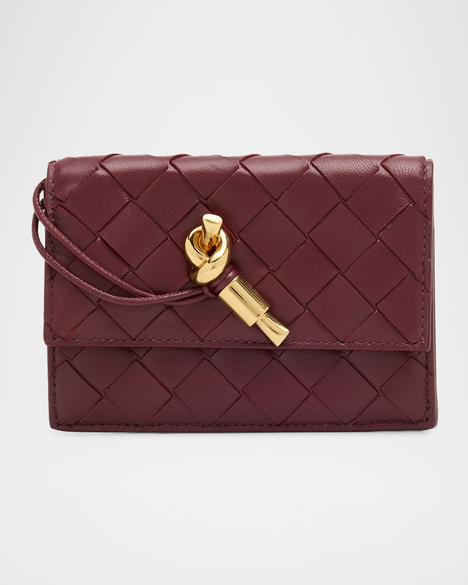 Bottega Veneta Andiamo Intrecciato Leather Zipped Card Case
