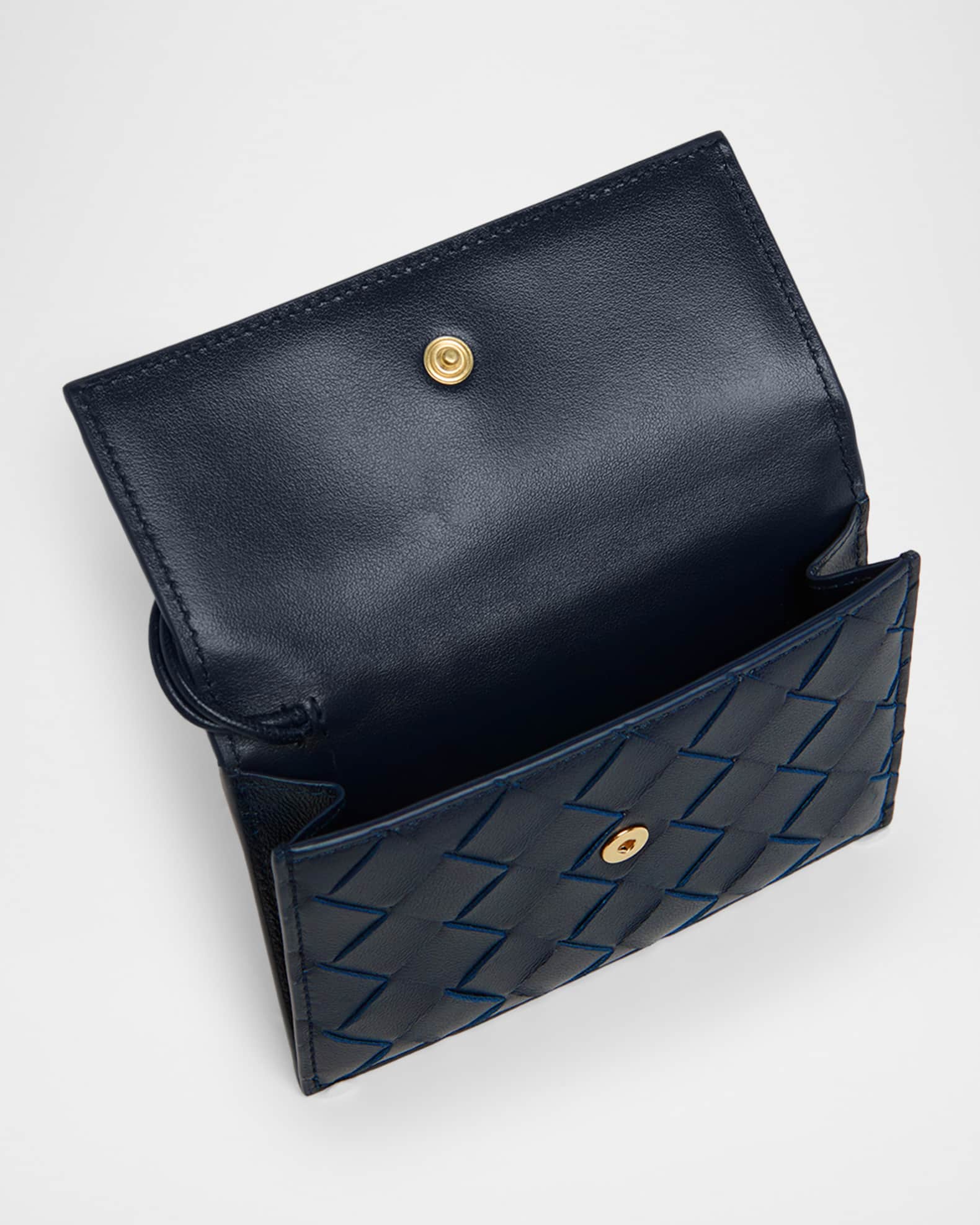 Bottega Veneta Andiamo Intrecciato Leather Zipped Card Case
