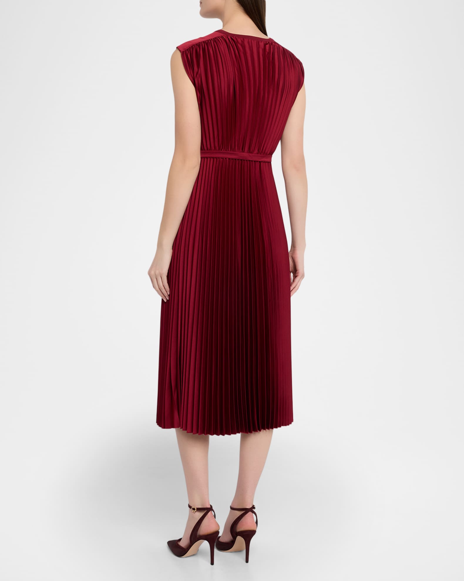 joseph pleated dress Joseph Ribkoff Tiered Pleated Midi Dress | Blue