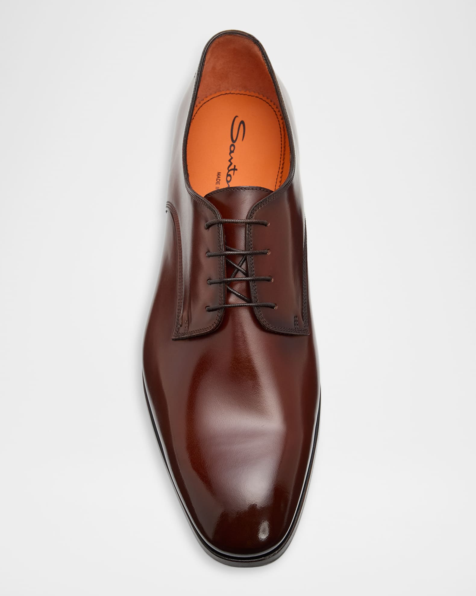 Santoni Men's Leather Derby Shoes | Neiman Marcus