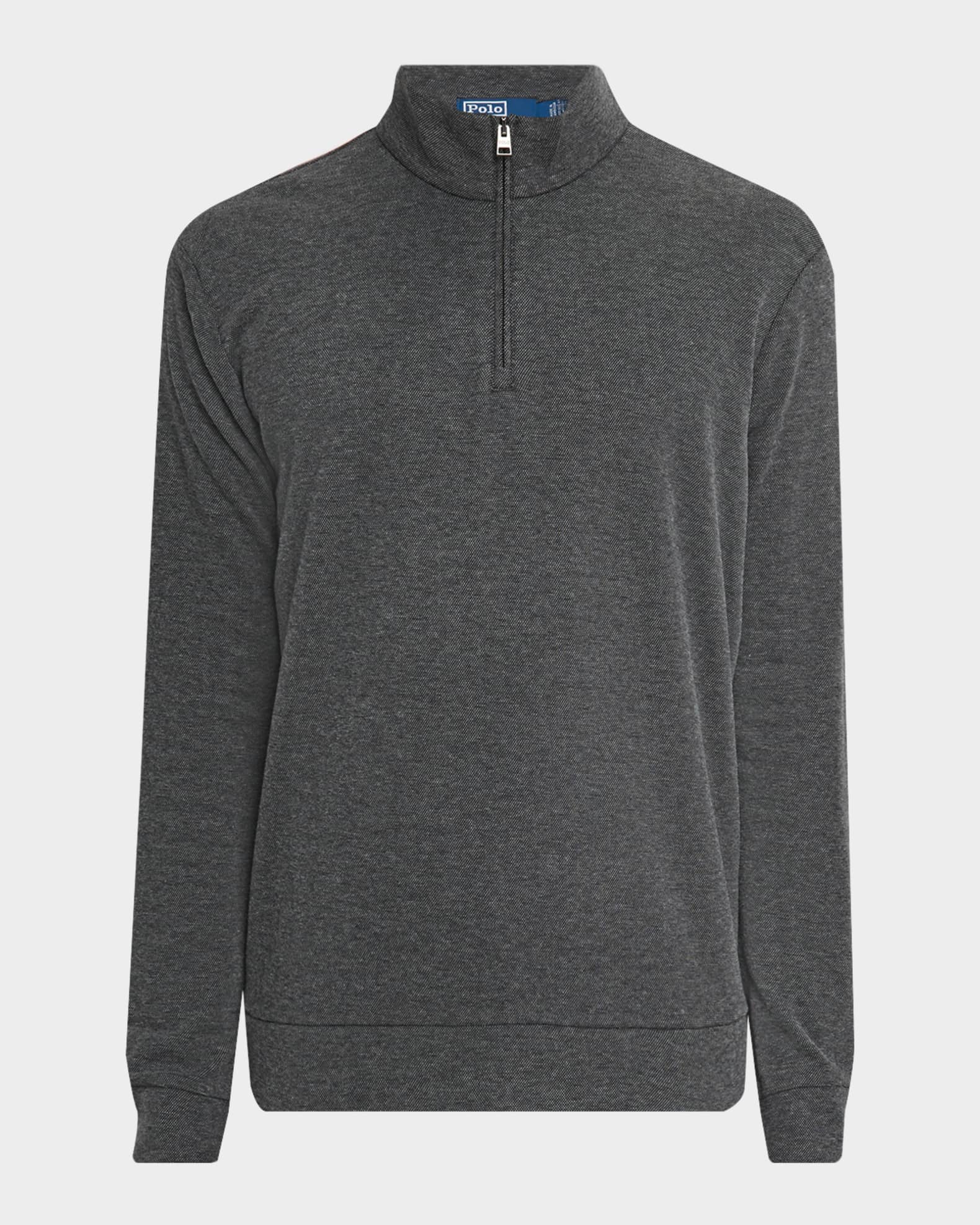Men's Textured Double-Knit Quarter-Zip Sweater | Neiman Marcus