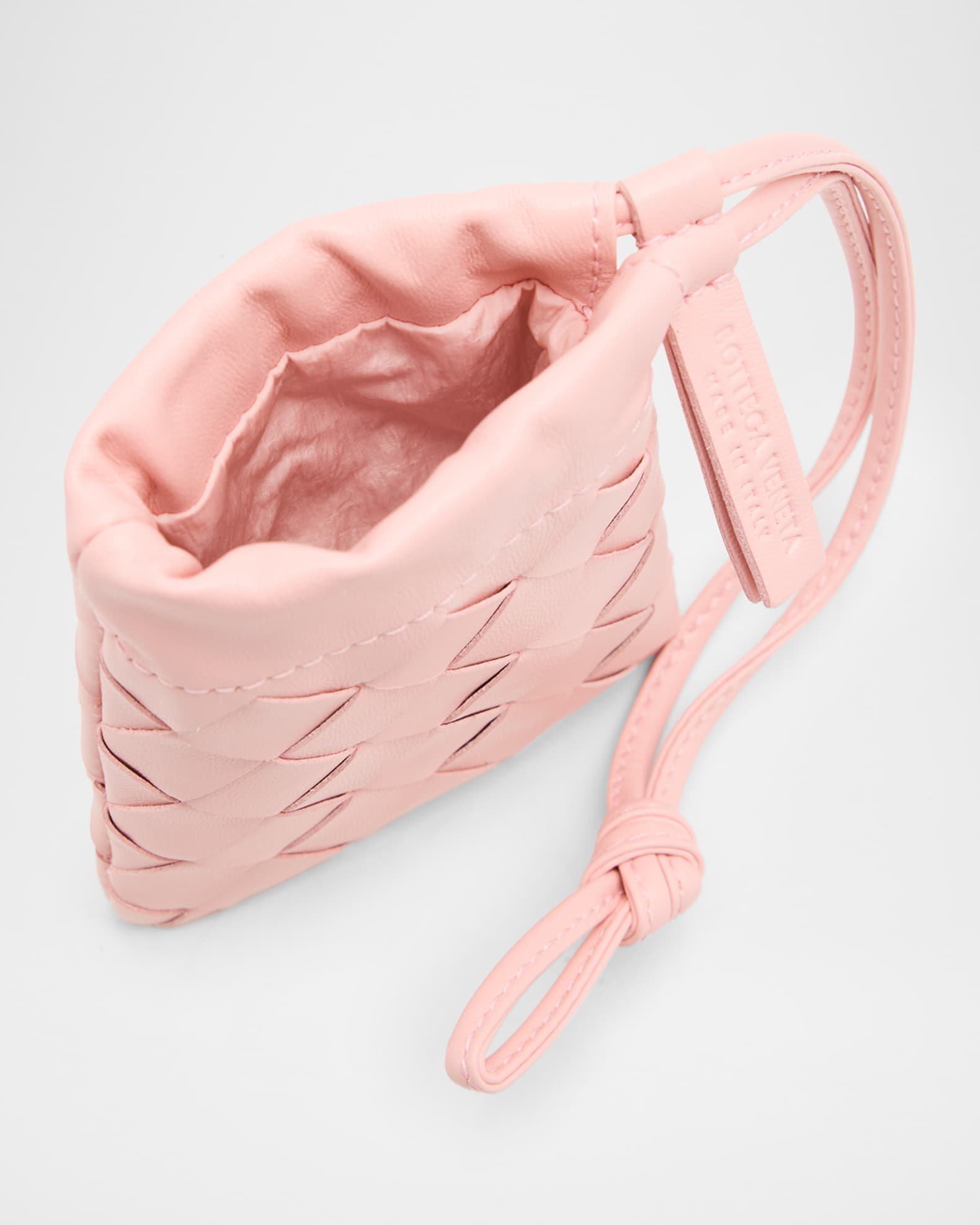 Bottega Veneta Micro Dustbag Intrecciato Leather Drawstring