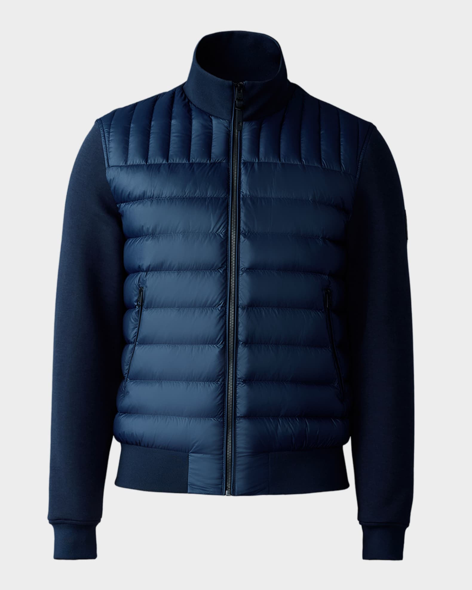 Mackage Men's Collin-R Down Mixed Media Bomber Jacket | Neiman Marcus