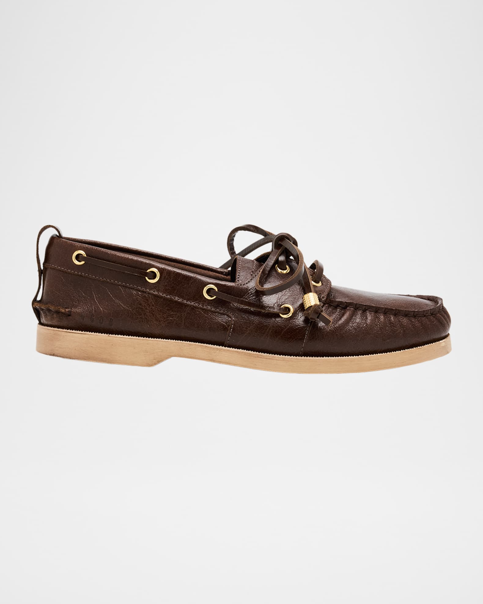 Golden Goose Deluxe Brand Men's Moc Toe Boat Shoe - Brown - Loafers