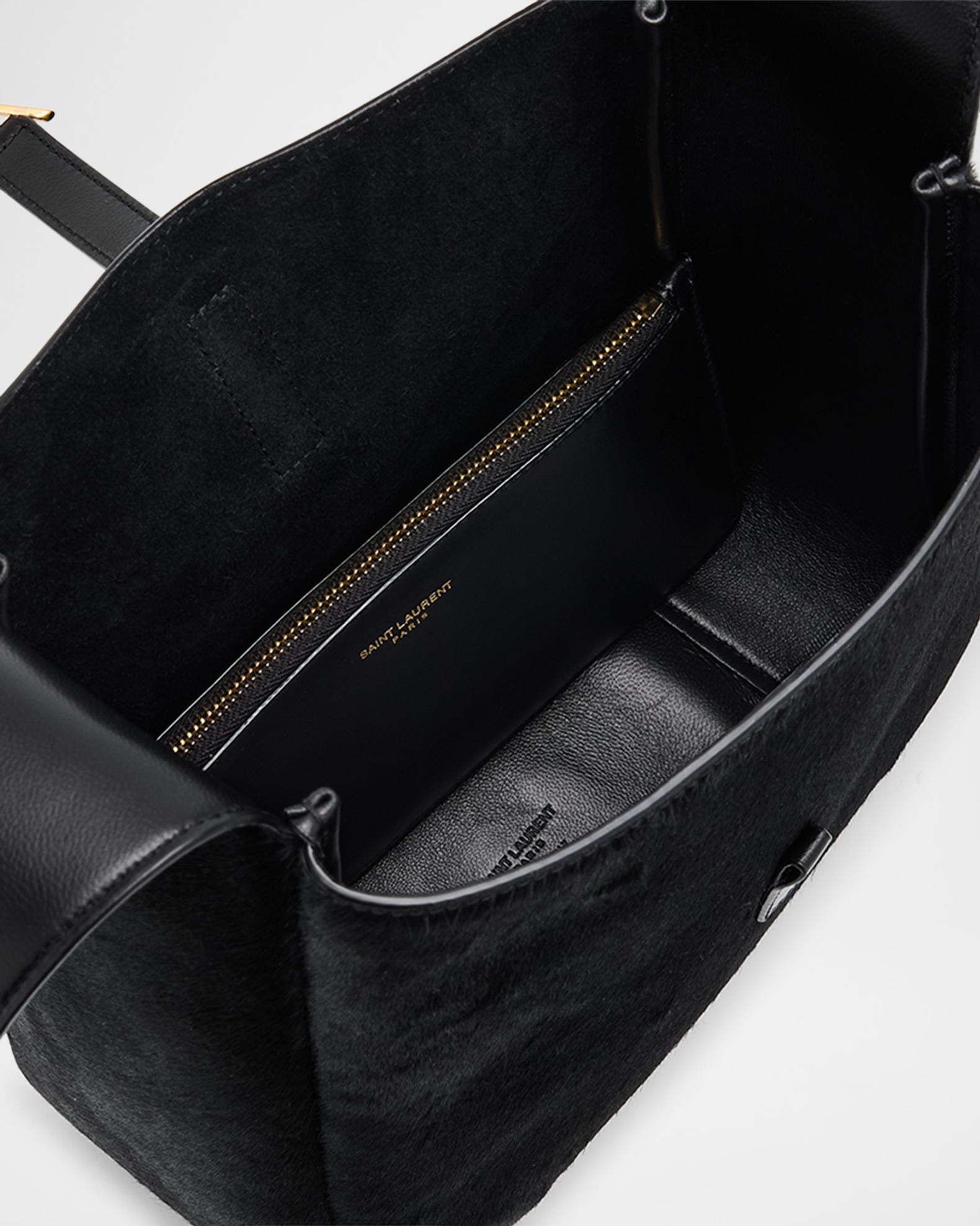 Saint Laurent Le 5 A 7 Small Shoulder Bag in Trimmed Calf Hair 
