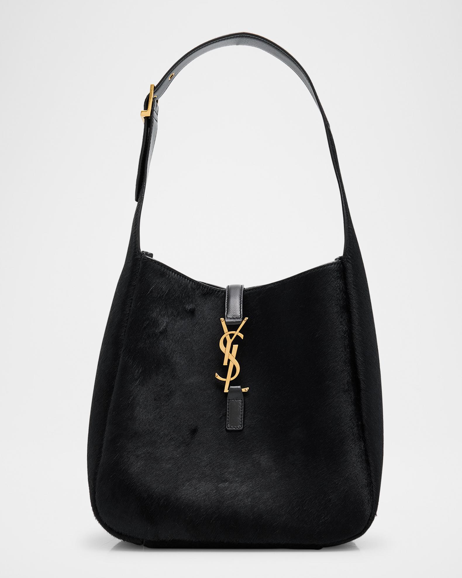 Saint Laurent Le 5 A 7 Small Shoulder Bag in Trimmed Calf Hair 