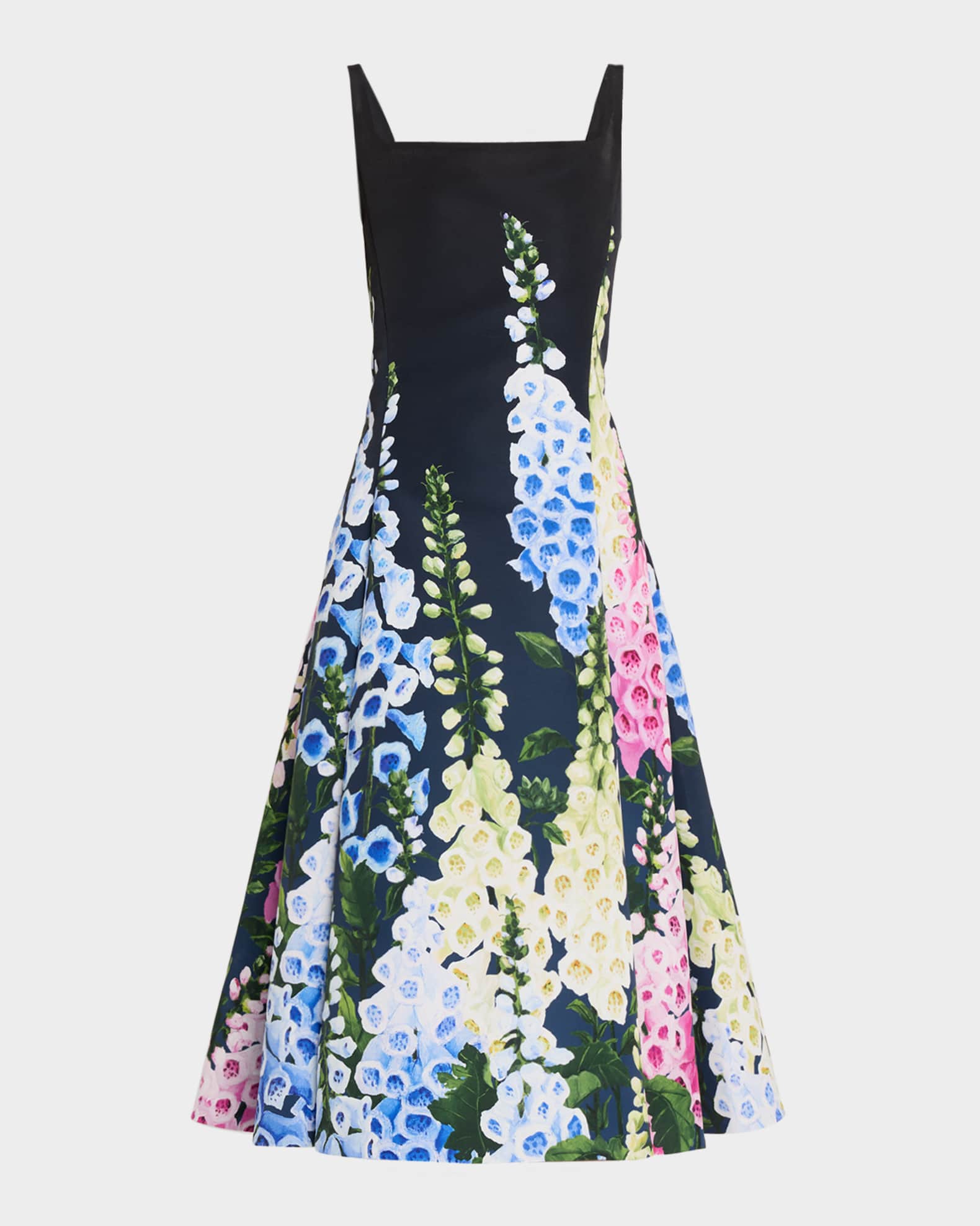 blue womens midi dress Málaga Midi Dress - Cobalt Print, Pockets