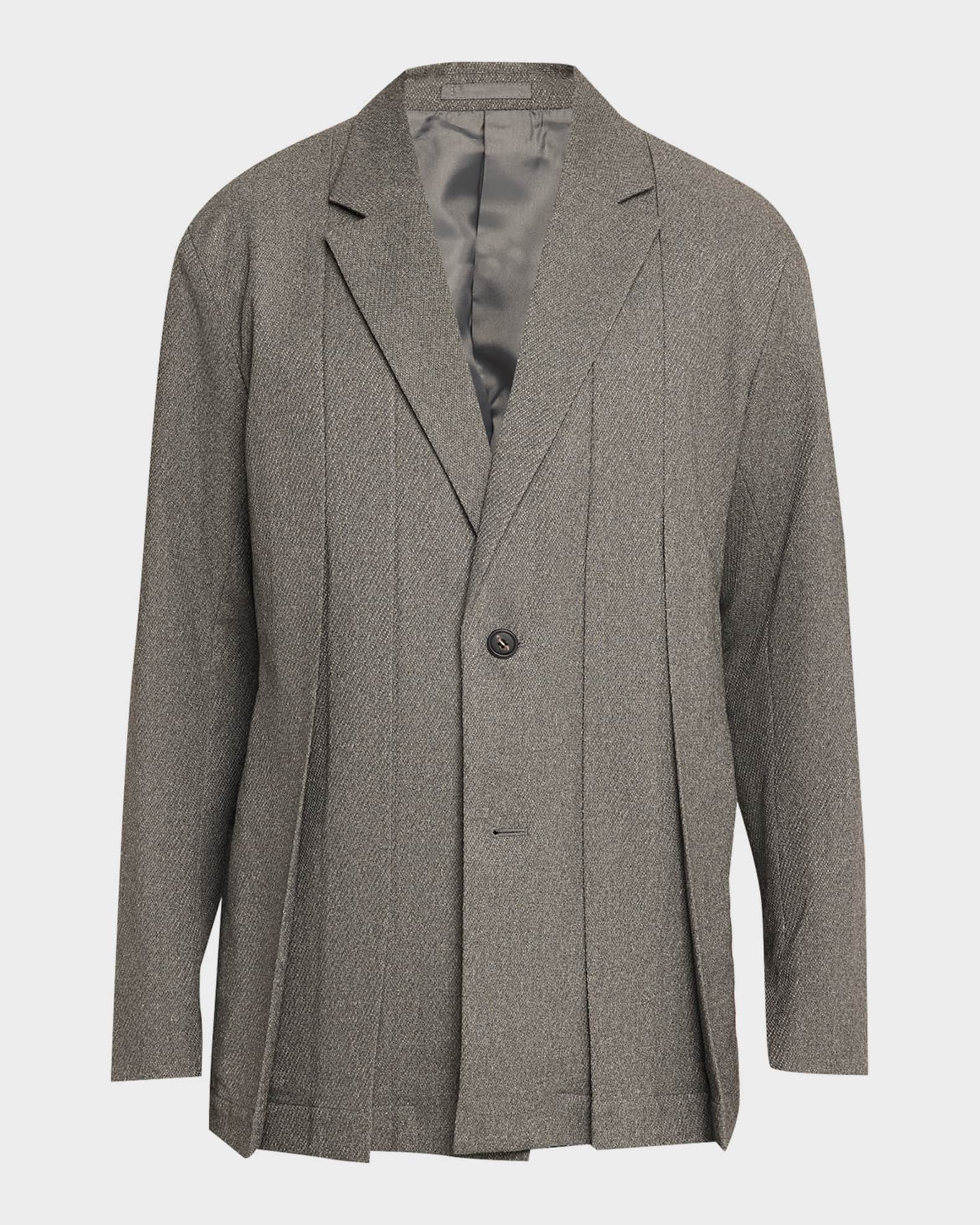 イッセイミヤケ アイムメン WOOL LIKE TWEED ダークブラウン 2 IM MEN Men's Wool Like Tweed Jacket | Neiman Marcus
