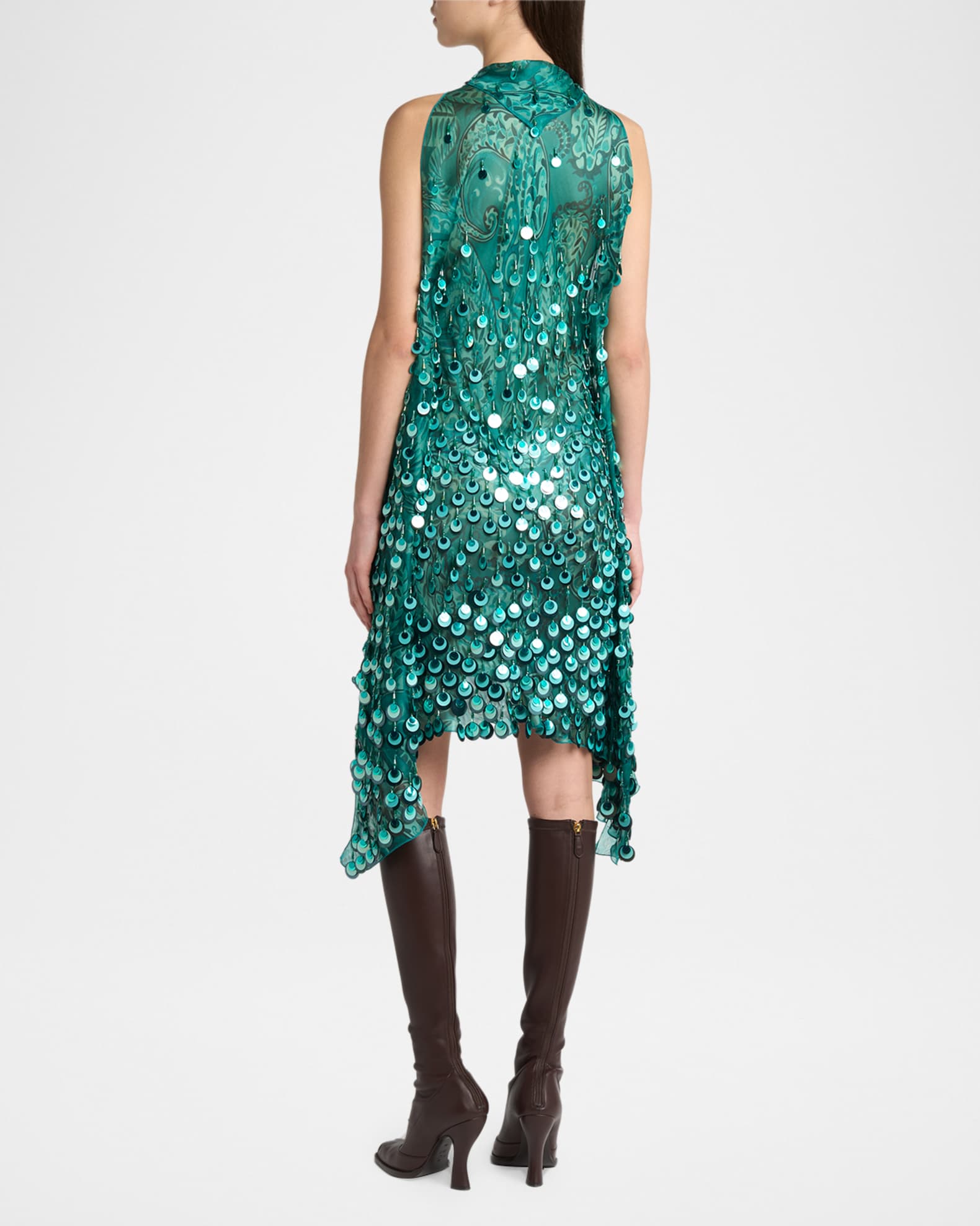 etro paisley print tiered crinkle silk embroidered mini dress The Torero Libertine Trapeze Tiered Dress