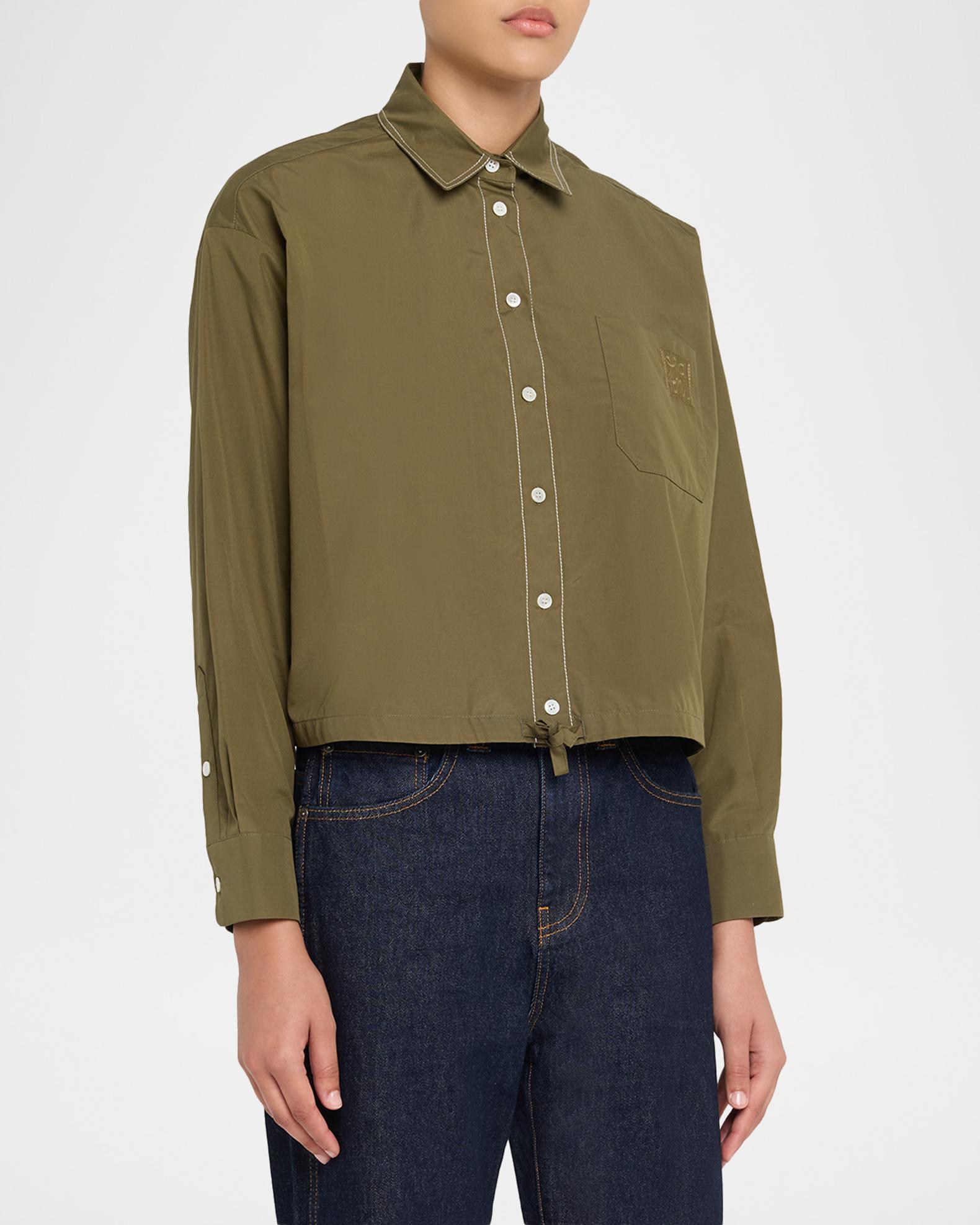 Marni Cotton Boxy Fit Button-Down Shirt | Neiman Marcus