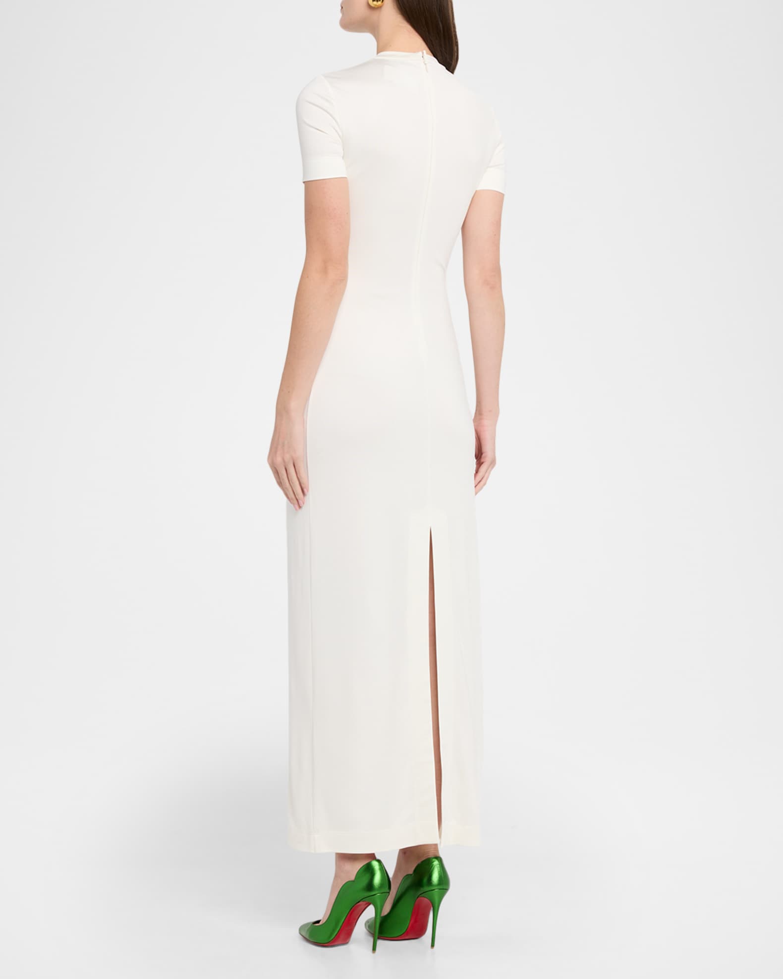 chinese dress ladies Solid Short Sleeve V-Neck Tiered Maxi Dress – Freckled Poppy