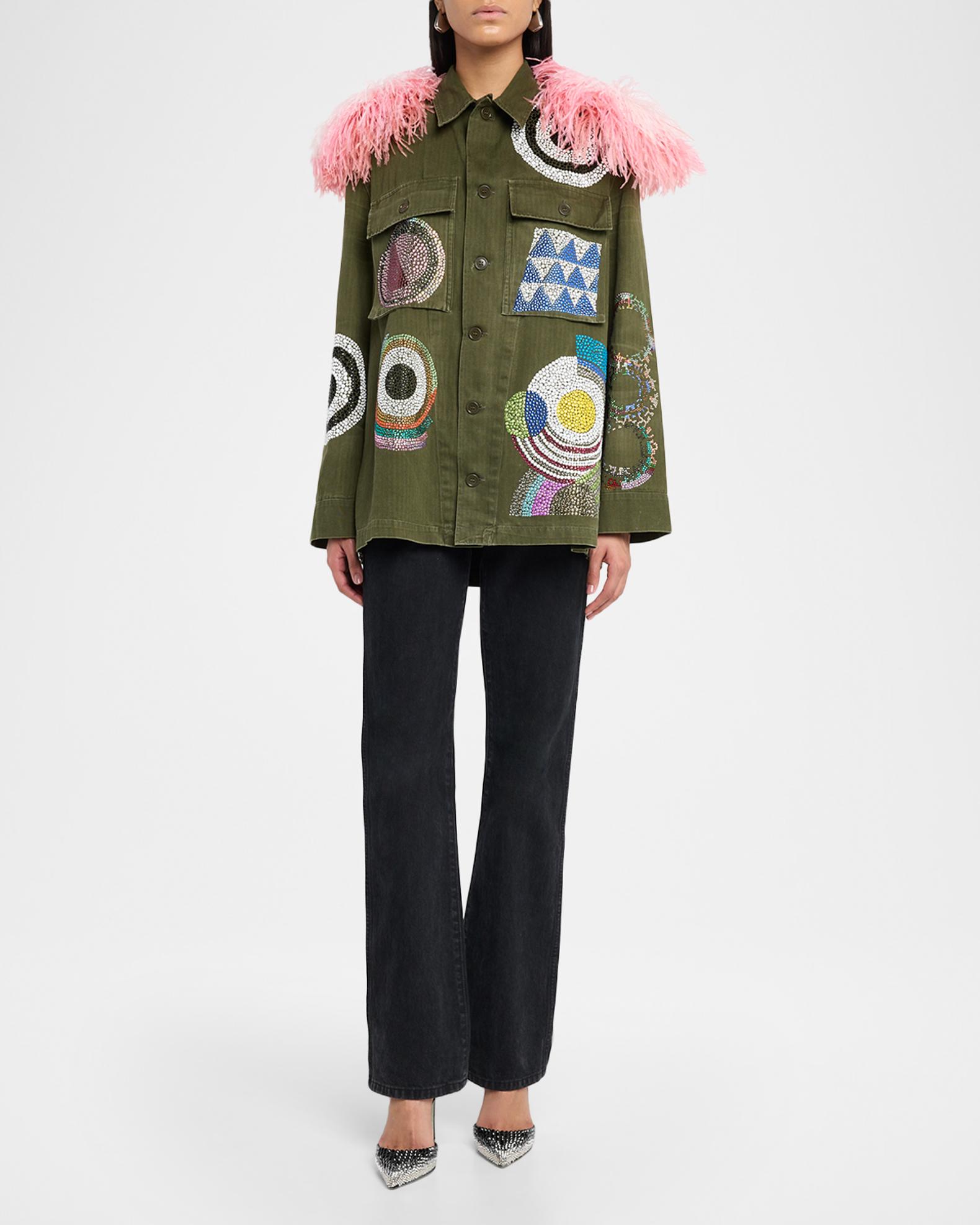 Libertine Sonia Crystal Vintage French Military Jacket with
