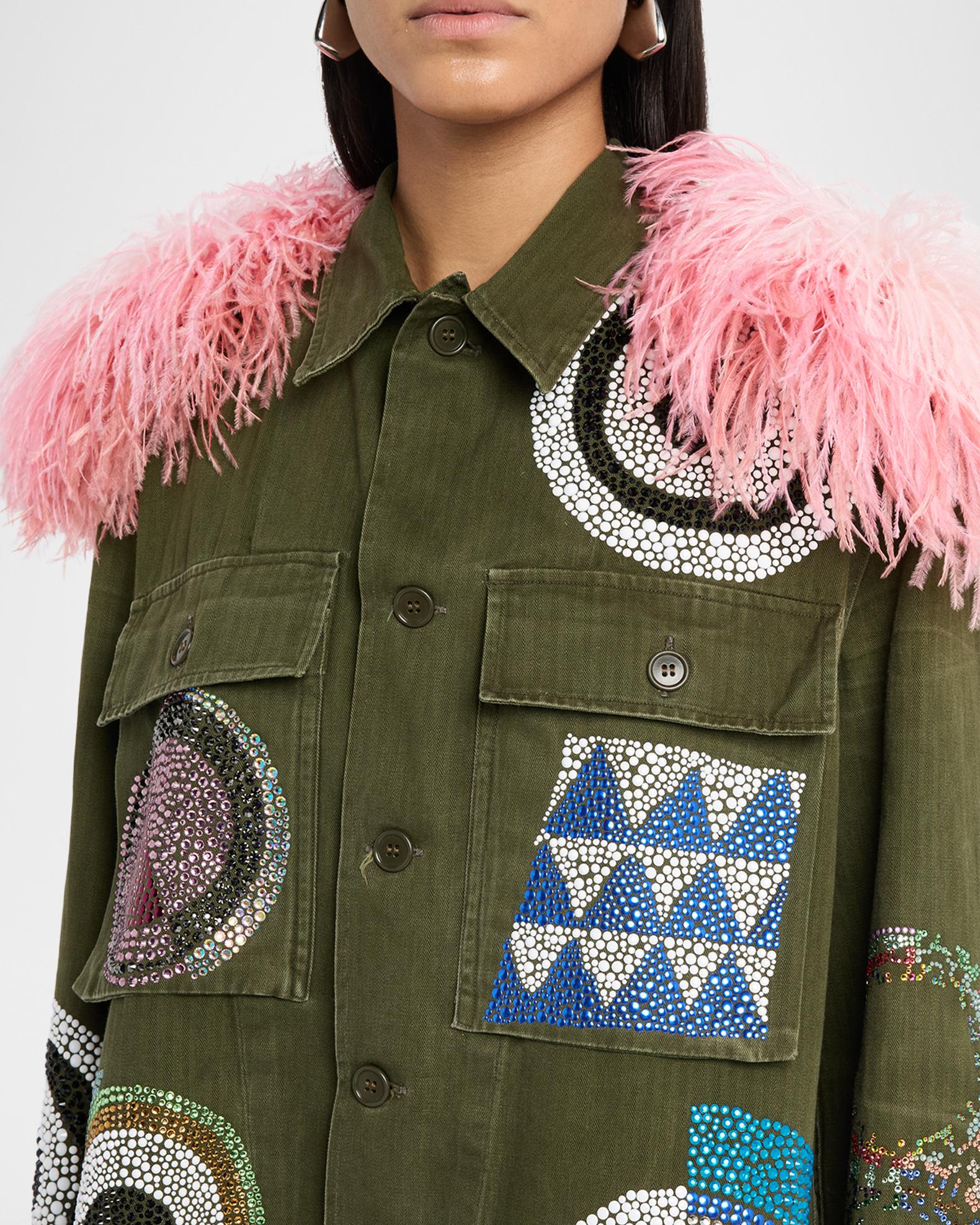 Libertine Sonia Crystal Vintage French Military Jacket with