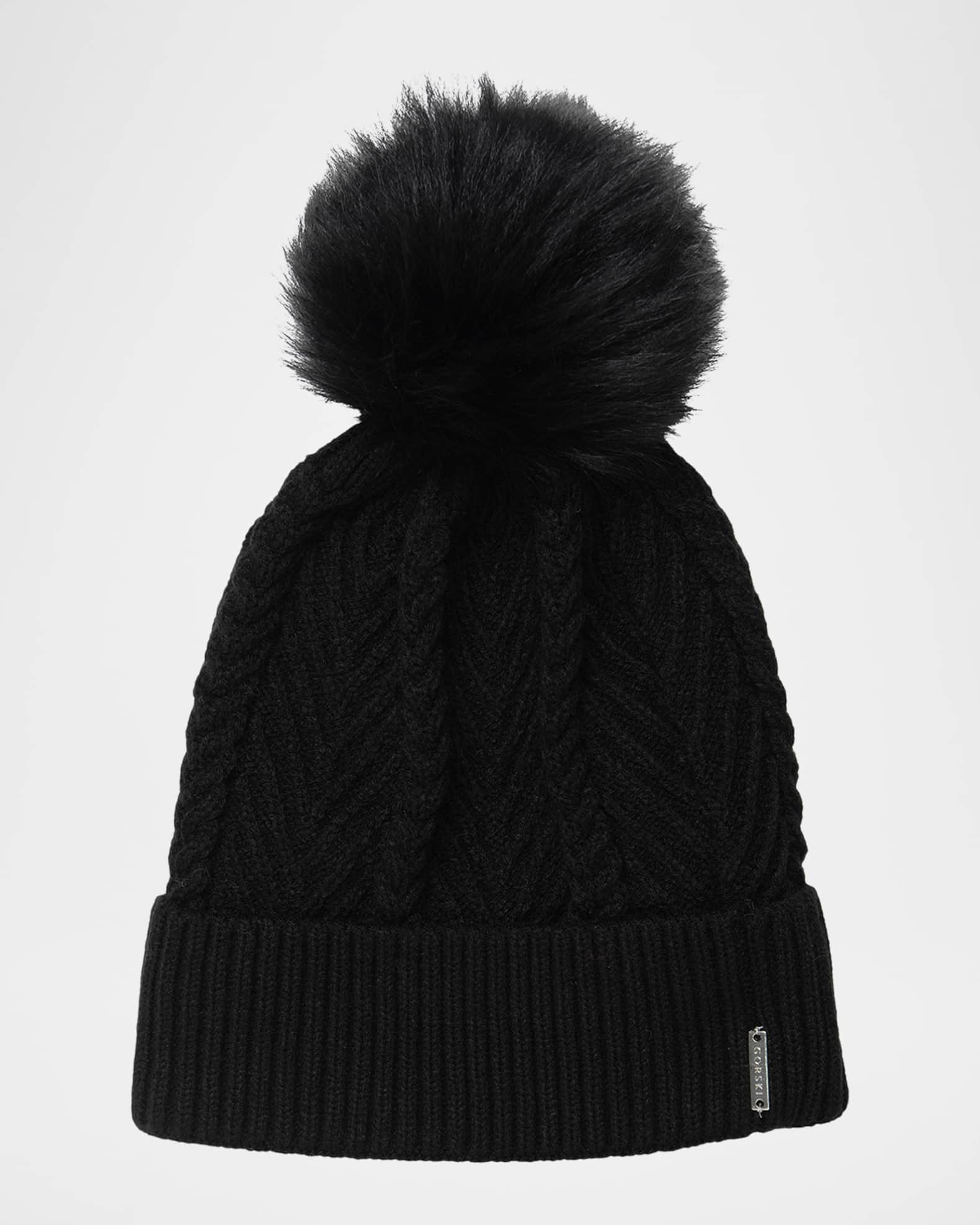 Gorski Knit Hat With Select Lamb Pom | Neiman Marcus