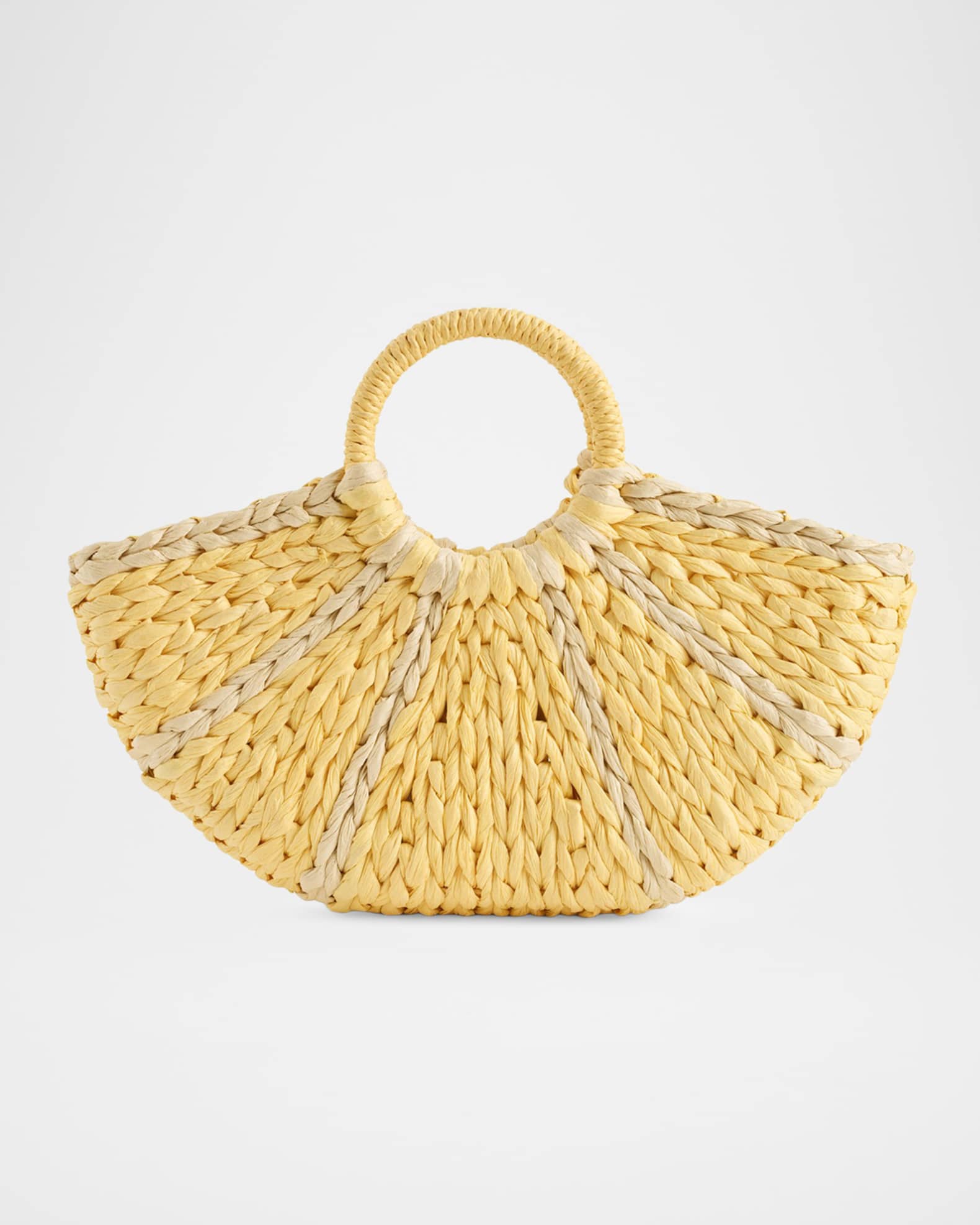 Molo Girl's Lemon Straw Tote Bag | Neiman Marcus