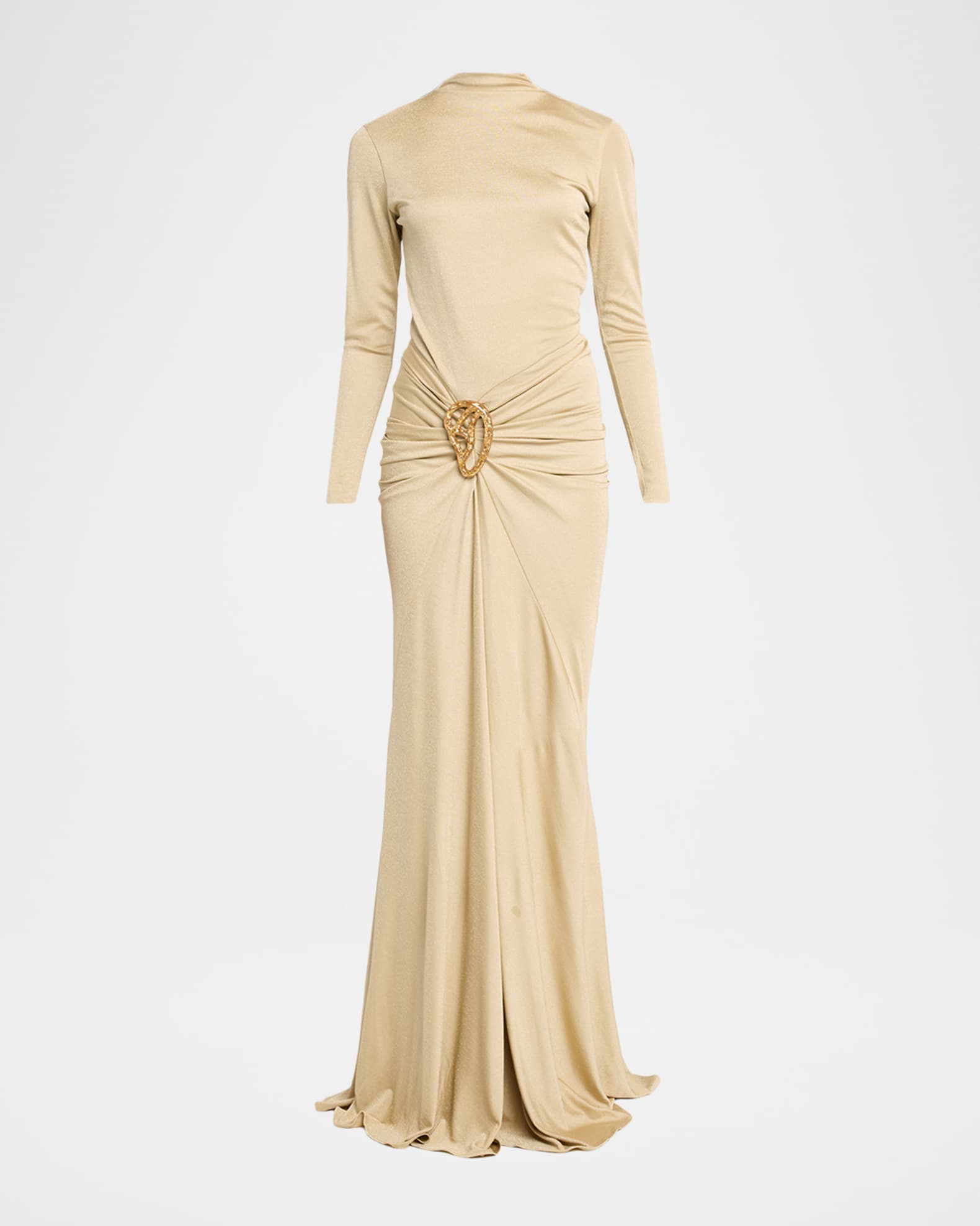 slim fit dress slacks Amanda Gold Bandage Strapless Formal Maxi Dress - US 8