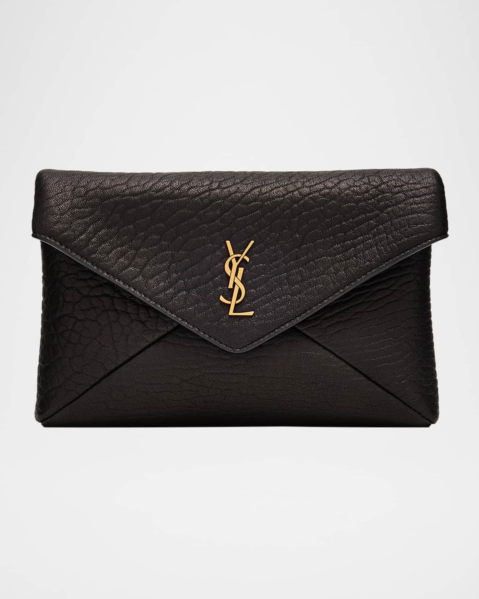 Saint Laurent YSL Envelope Bag on Chain in Lambskin Leather