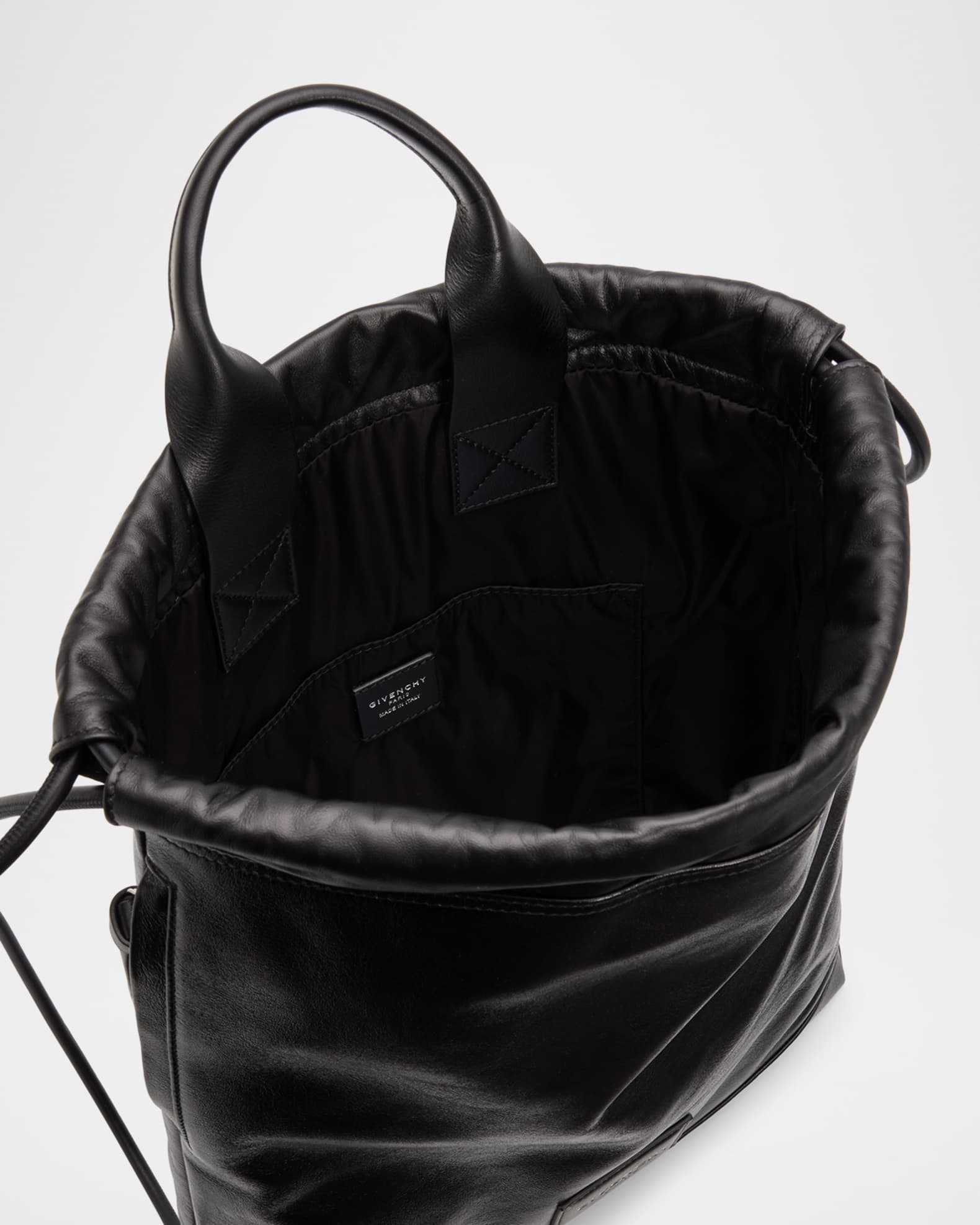 Givenchy Men's Leather Drawstring Backpack | Neiman Marcus