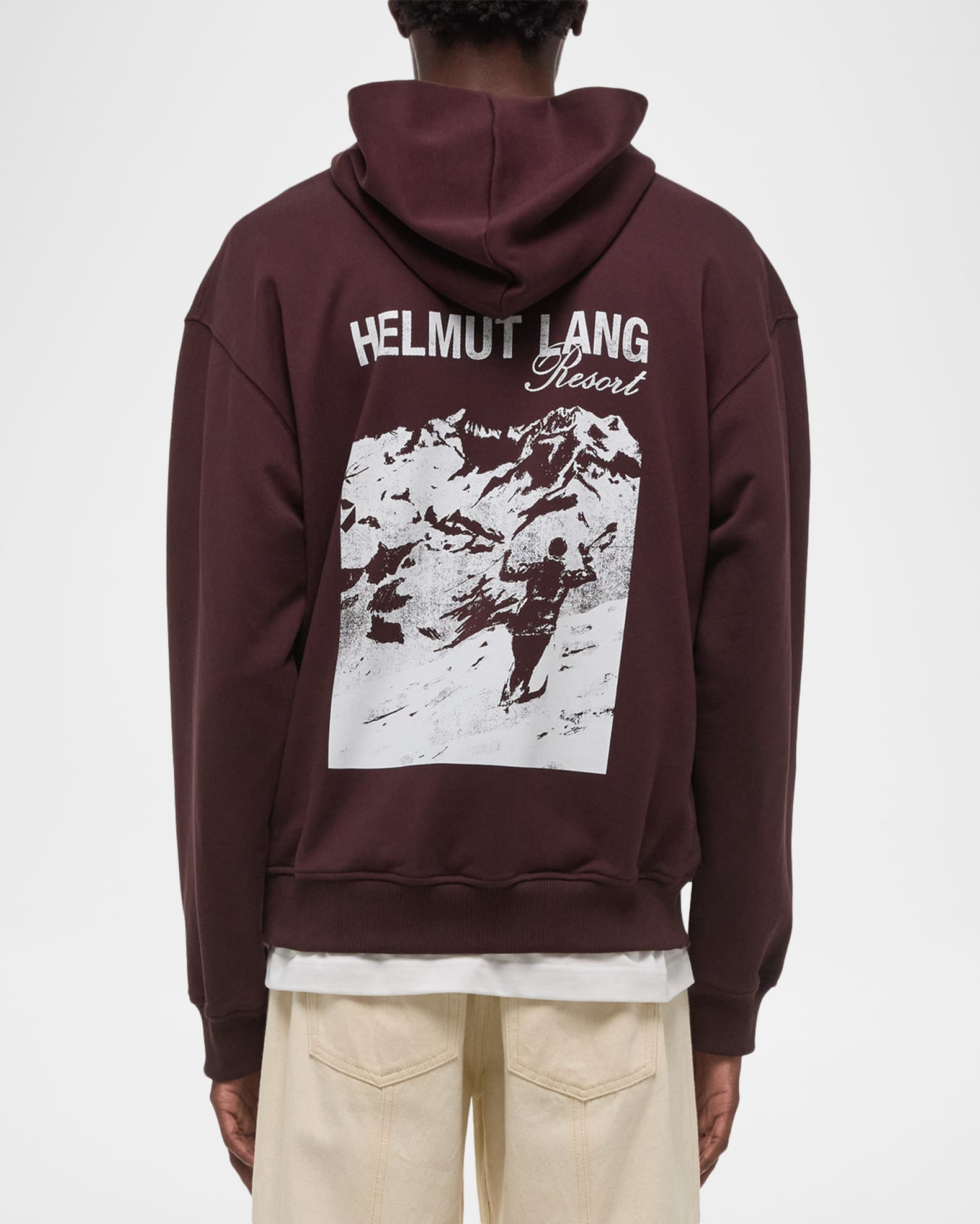Helmut Lang Men's Skier Photo Cotton Hoodie | Neiman Marcus