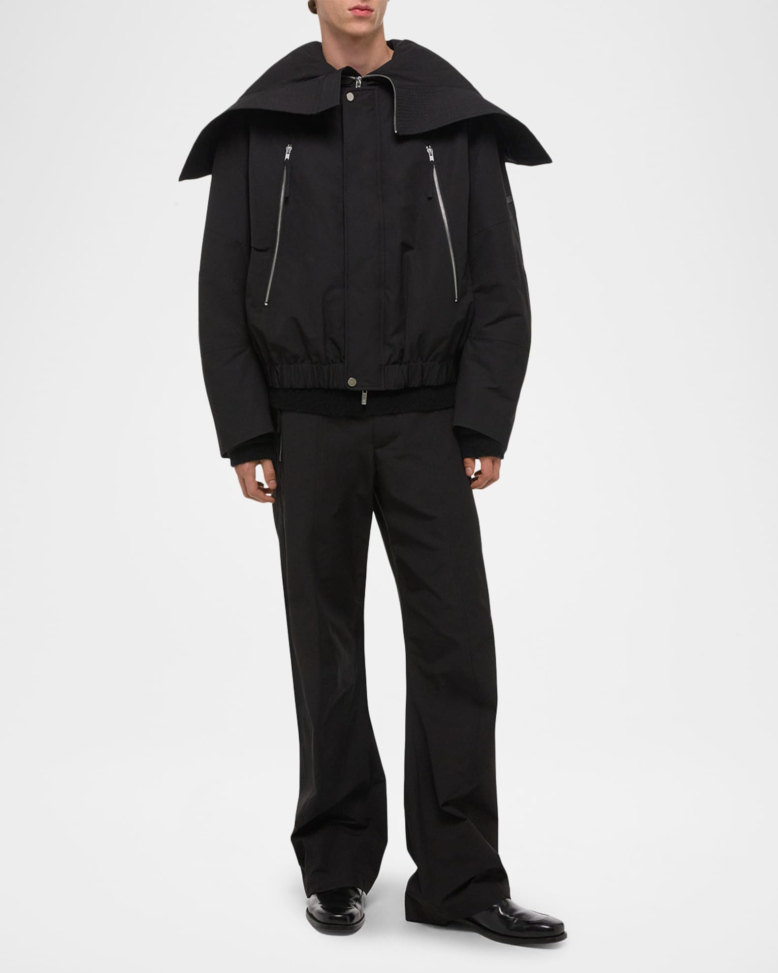 Helmut Lang Men's Hooded Astro Bomber Jacket | Neiman Marcus