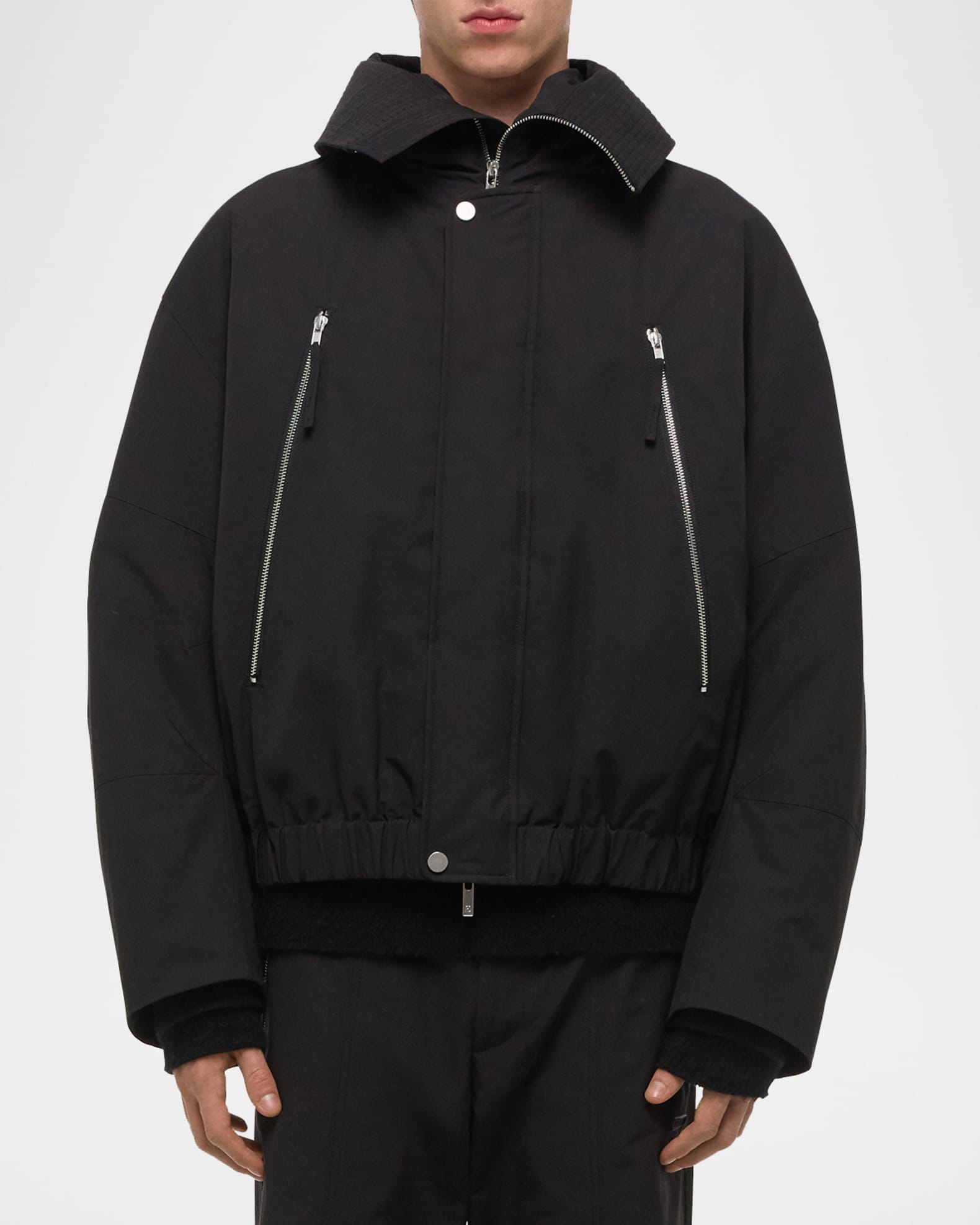 Helmut Lang Men's Hooded Astro Bomber Jacket | Neiman Marcus