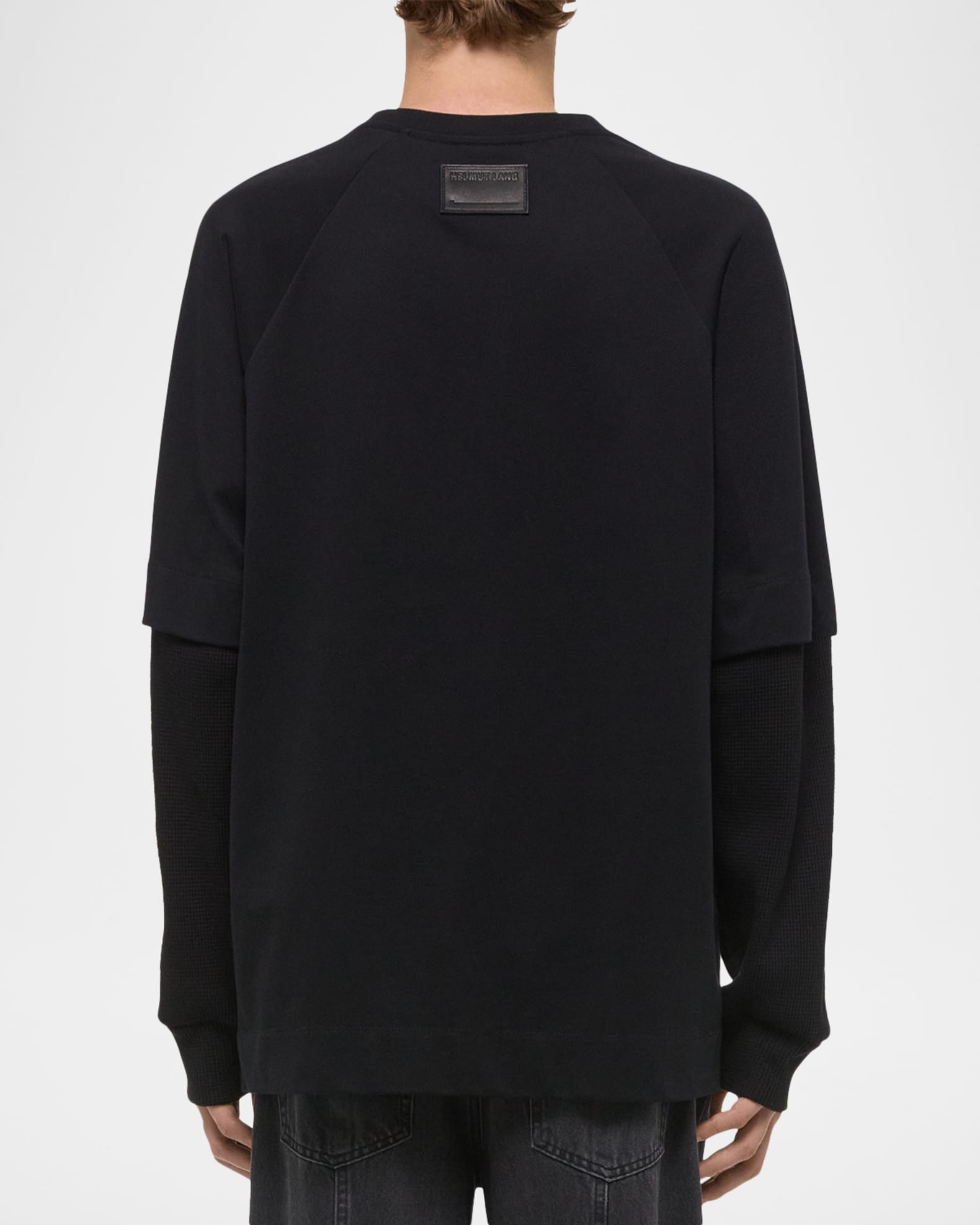 Helmut Lang Men's Double-Layer Waffle Sleeve T-Shirt | Neiman Marcus
