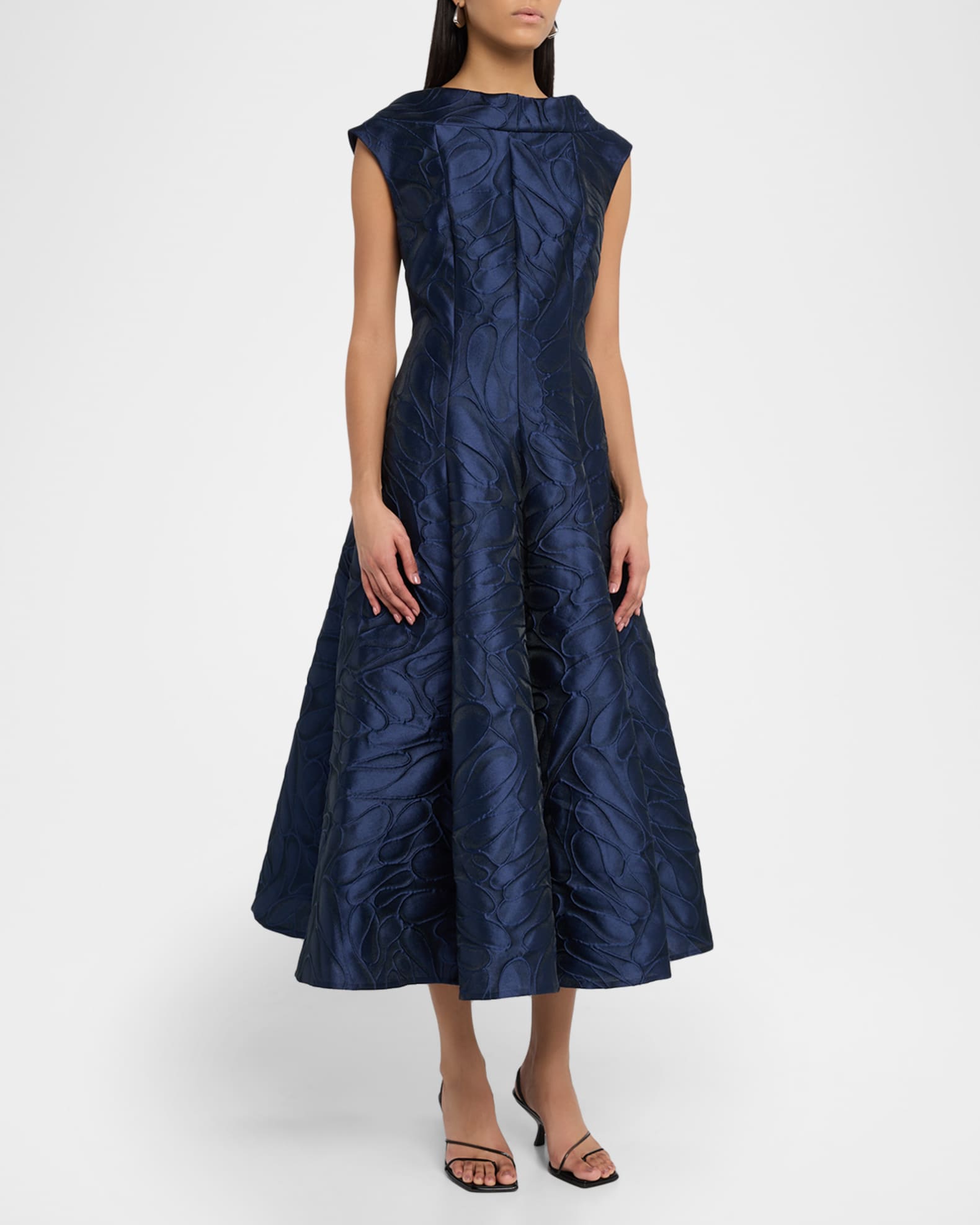 blue dress for baby girl Talbot Runhof Satin Column Gown w/ Tags - 6 US main image 1