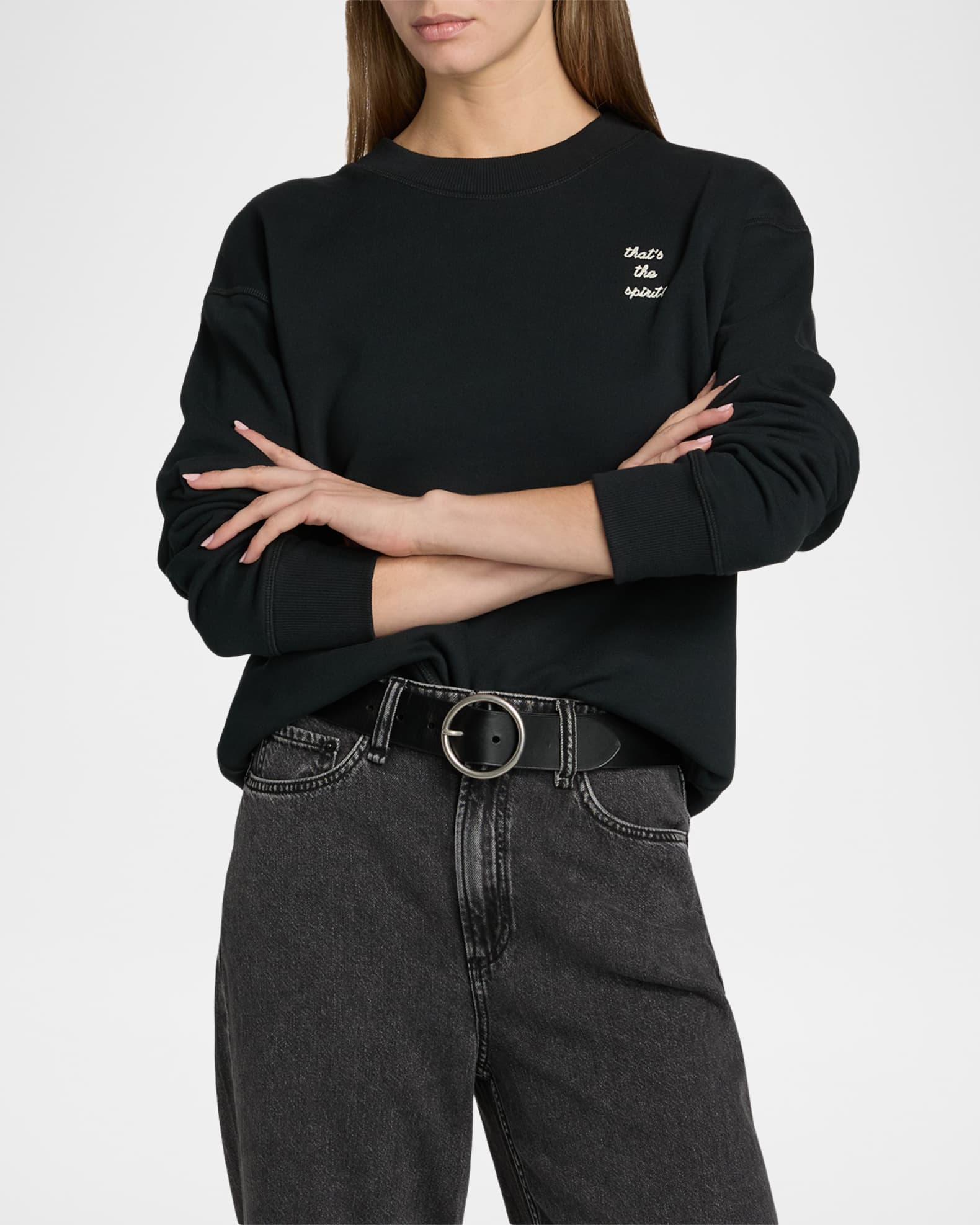 Rag & Bone That's The Spirit Crewneck Sweatshirt | Neiman Marcus