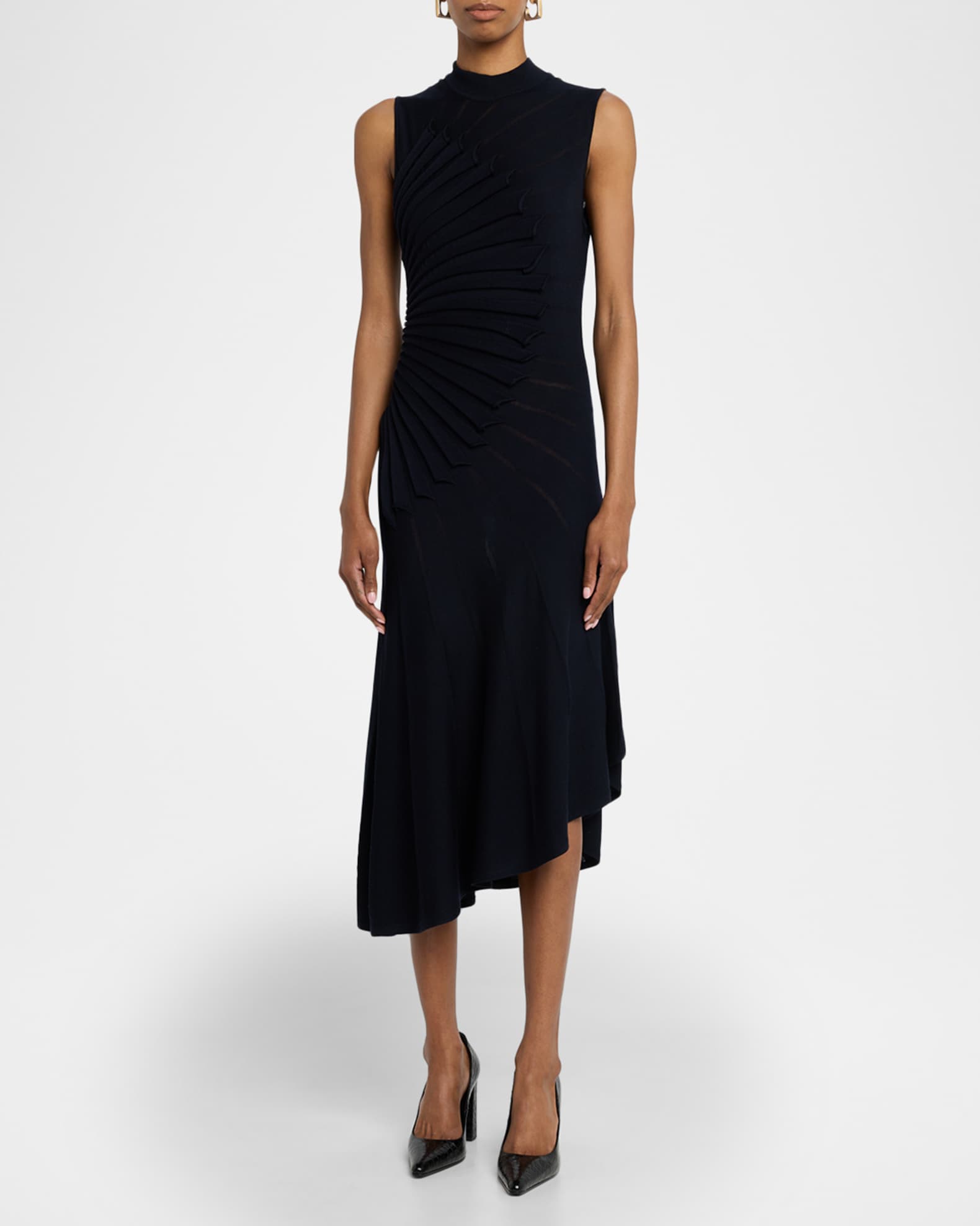 open back sculpting jersey dress alaa Alaa Open Back Sculpting Jersey Dress in Rouge