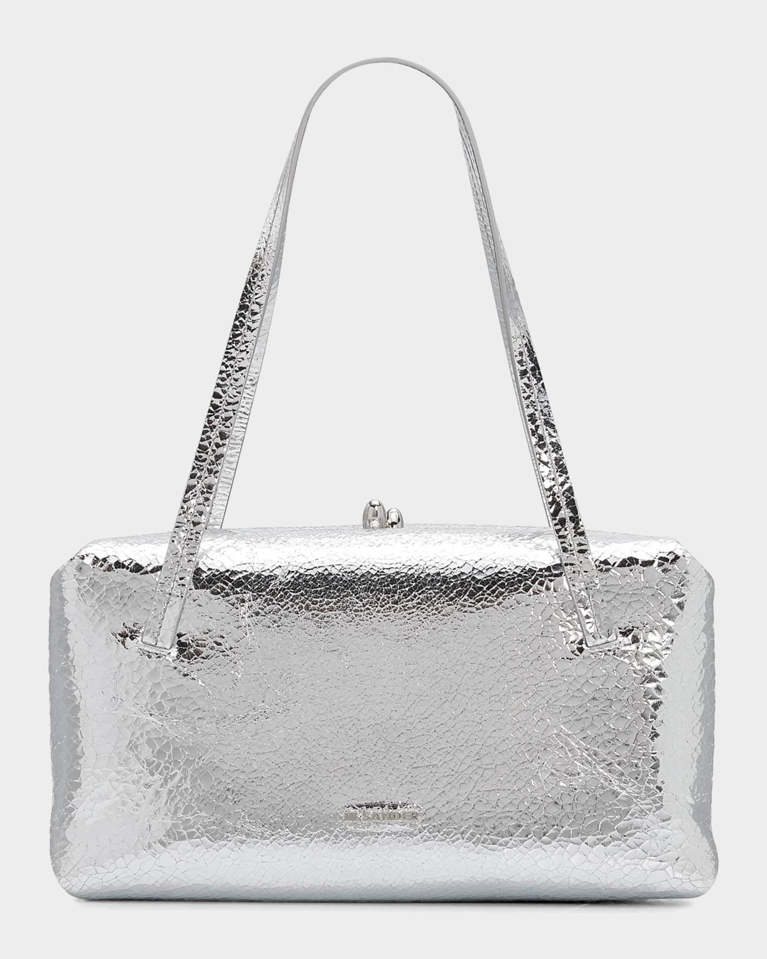 Jil Sander Goji Pillow Laminated Leather Shoulder Bag | Neiman Marcus