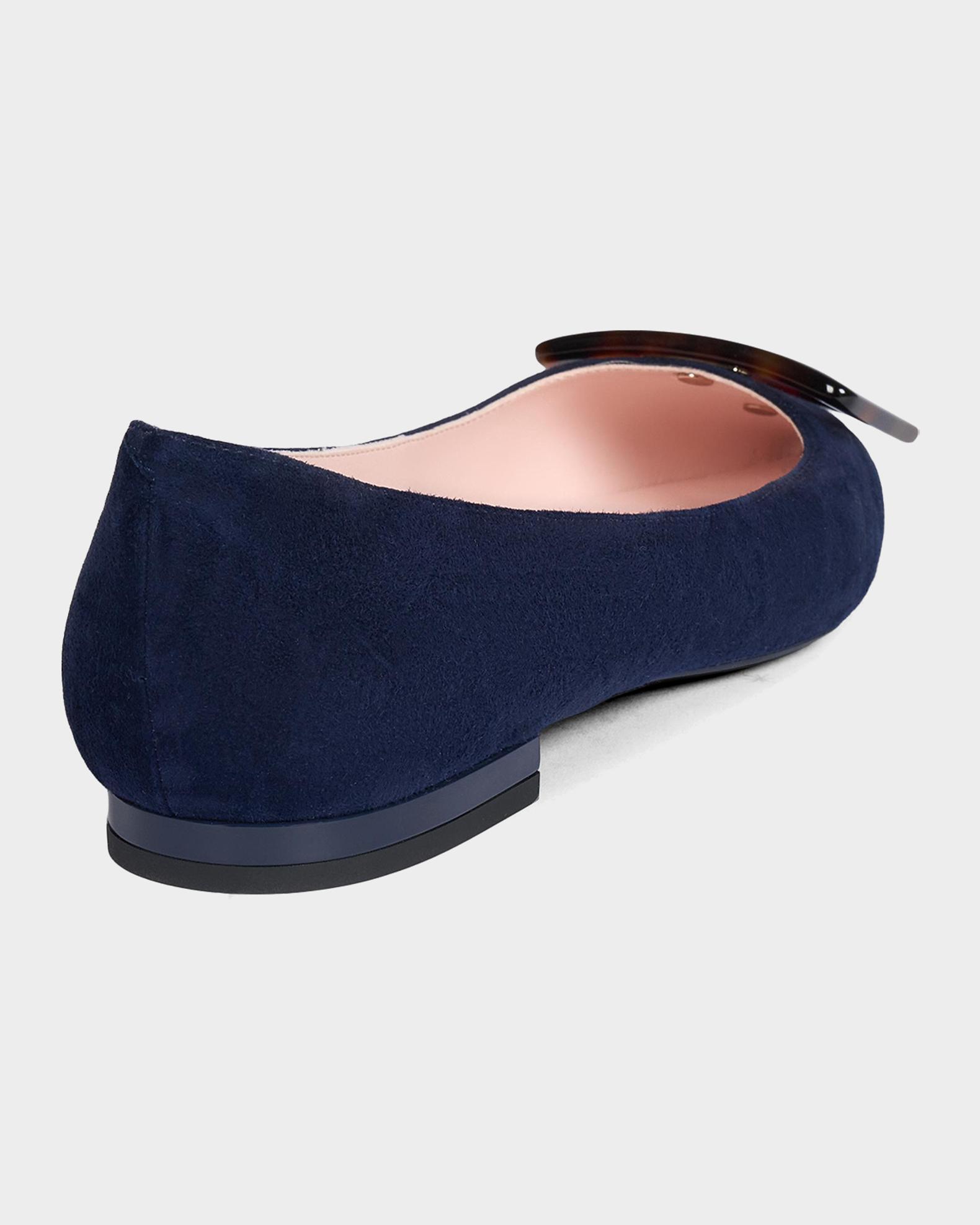 Roger Vivier Gommettine Suede Ballerina Flats | Neiman Marcus