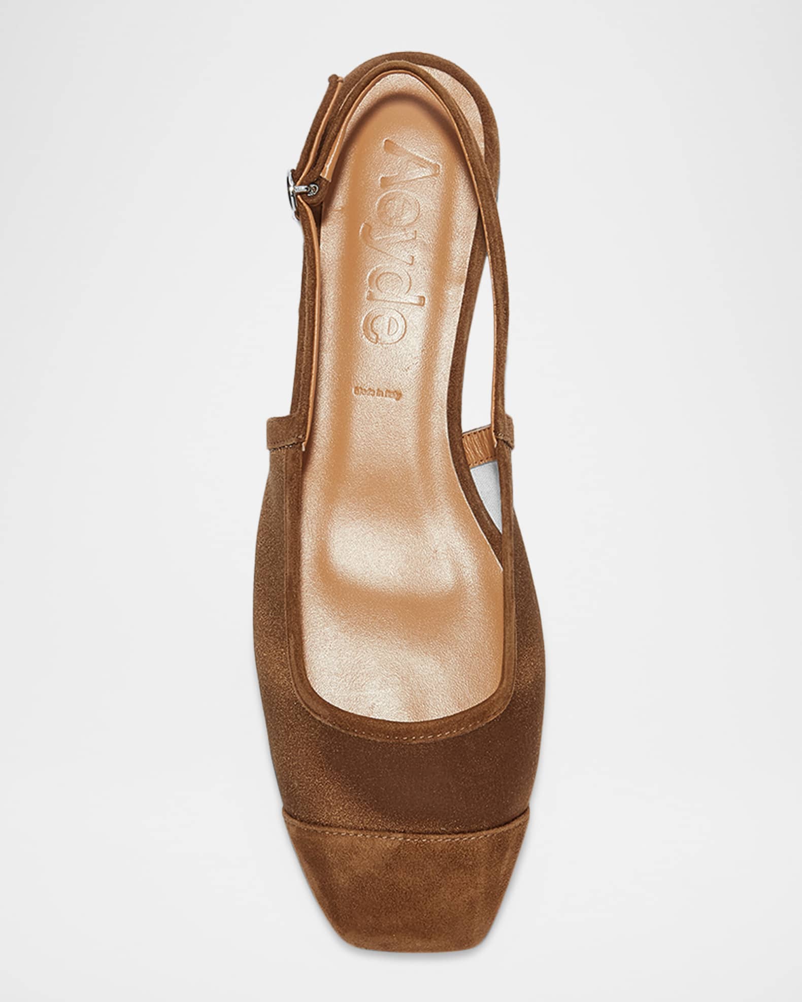 Aeyde Geraldine Suede Cap-Toe Slingback Flats | Neiman Marcus