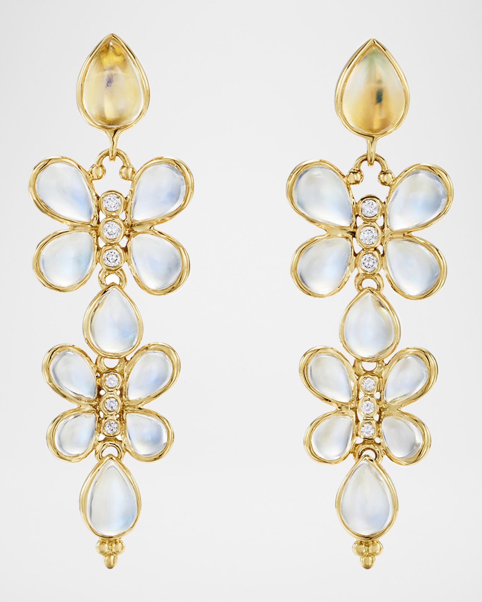 Temple St. Clair Florence86 FJ Luna Flutter 18K Yellow Gold Blue ...