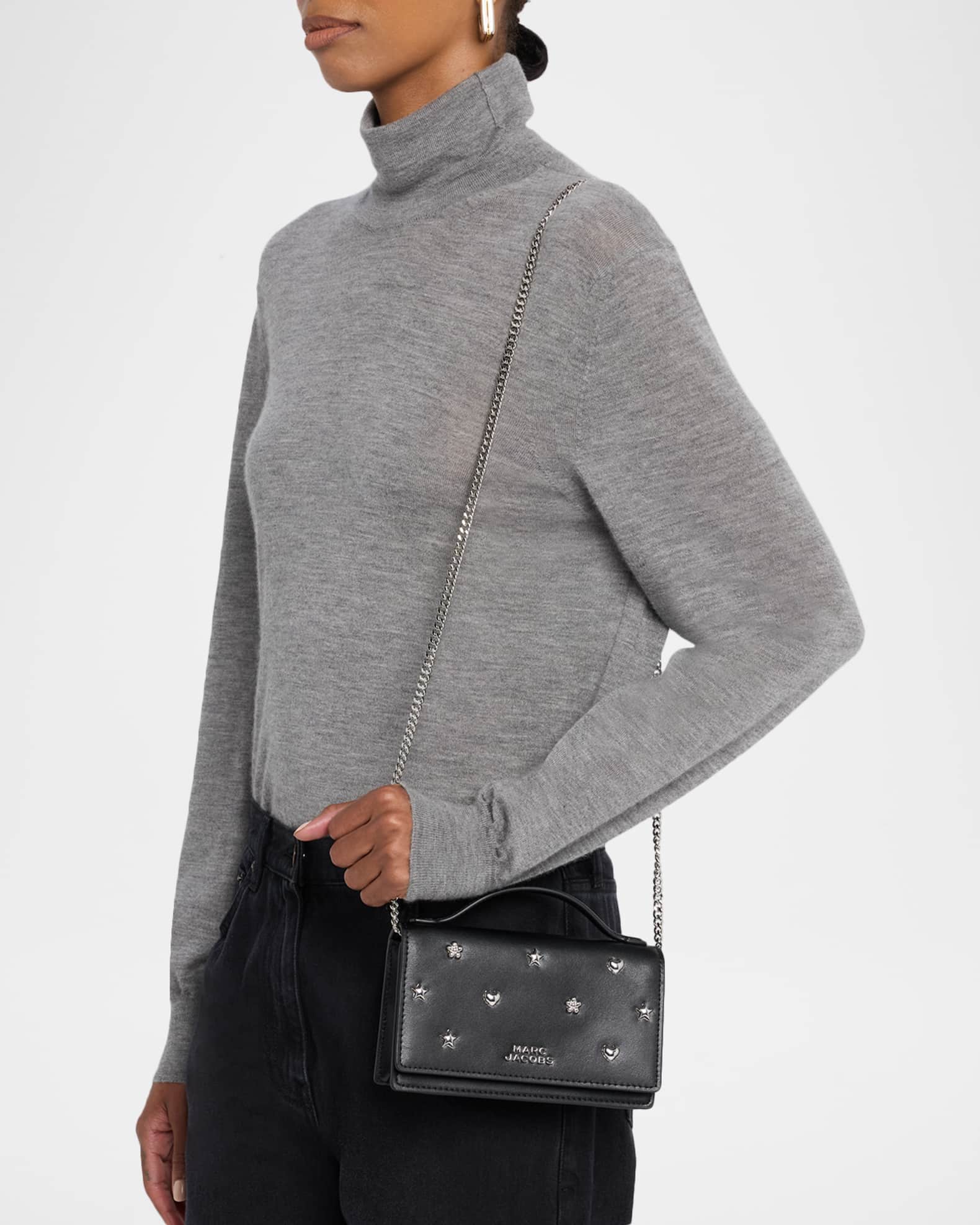 Marc Jacobs The Mini Icon Stud Glam Mirror Mini Top Handle Bag