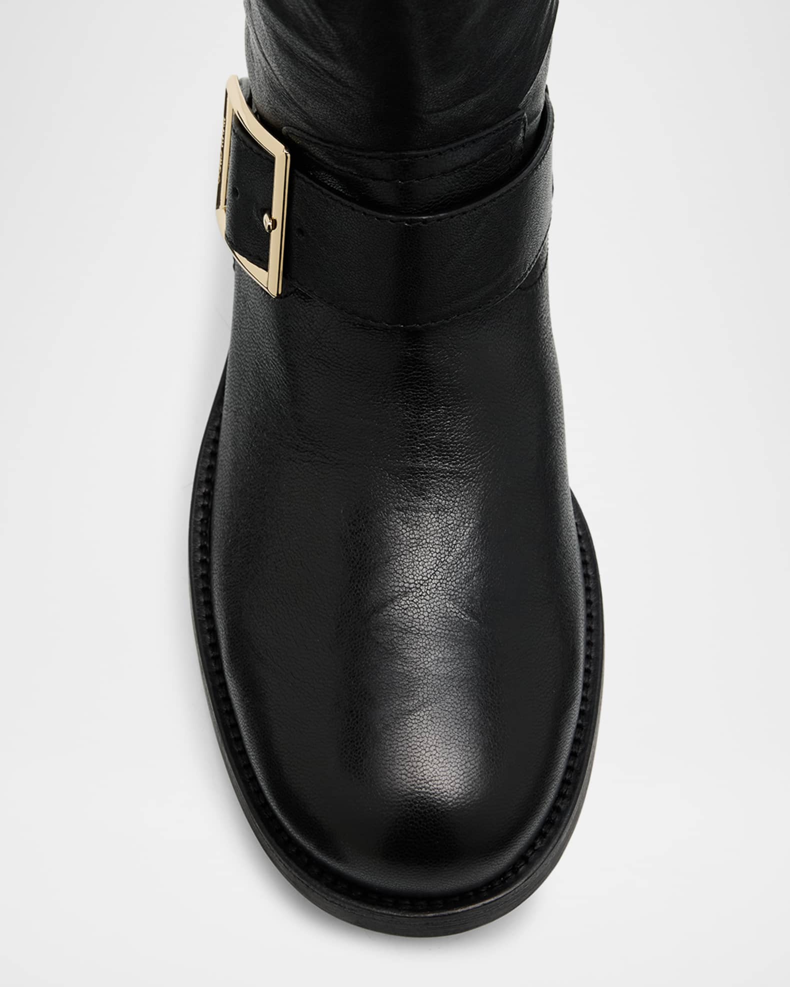 Jimmy Choo Biker Mid Leather Mid-Calf Boots | Neiman Marcus
