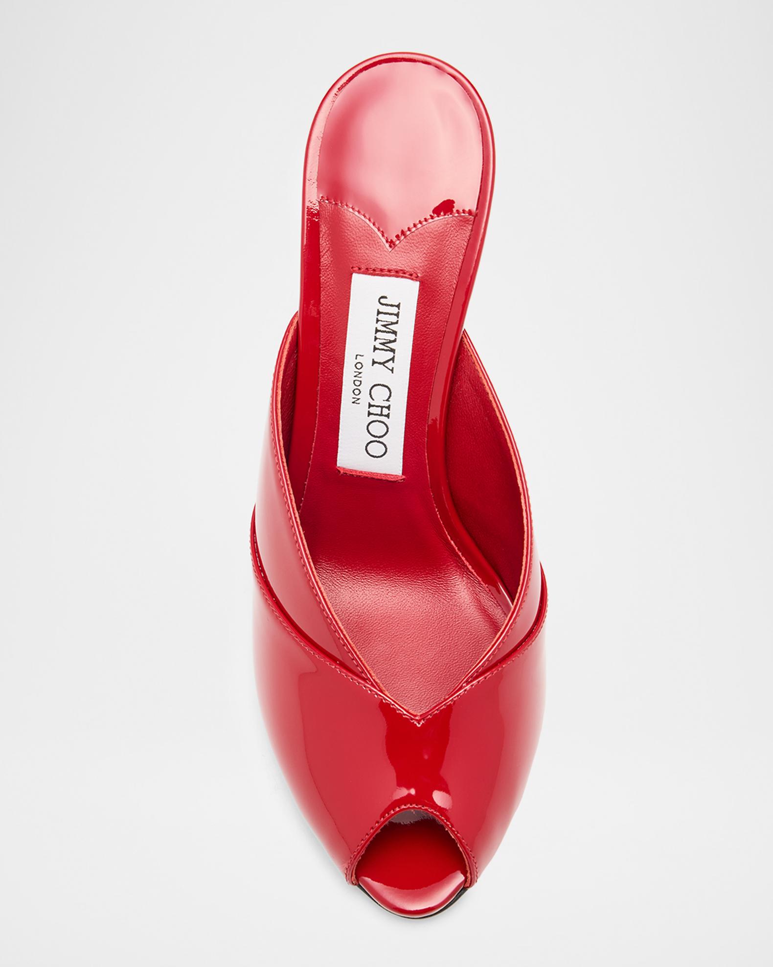 Jimmy Choo Brigitte 100mm Patent Leather Mule Pumps | Neiman Marcus