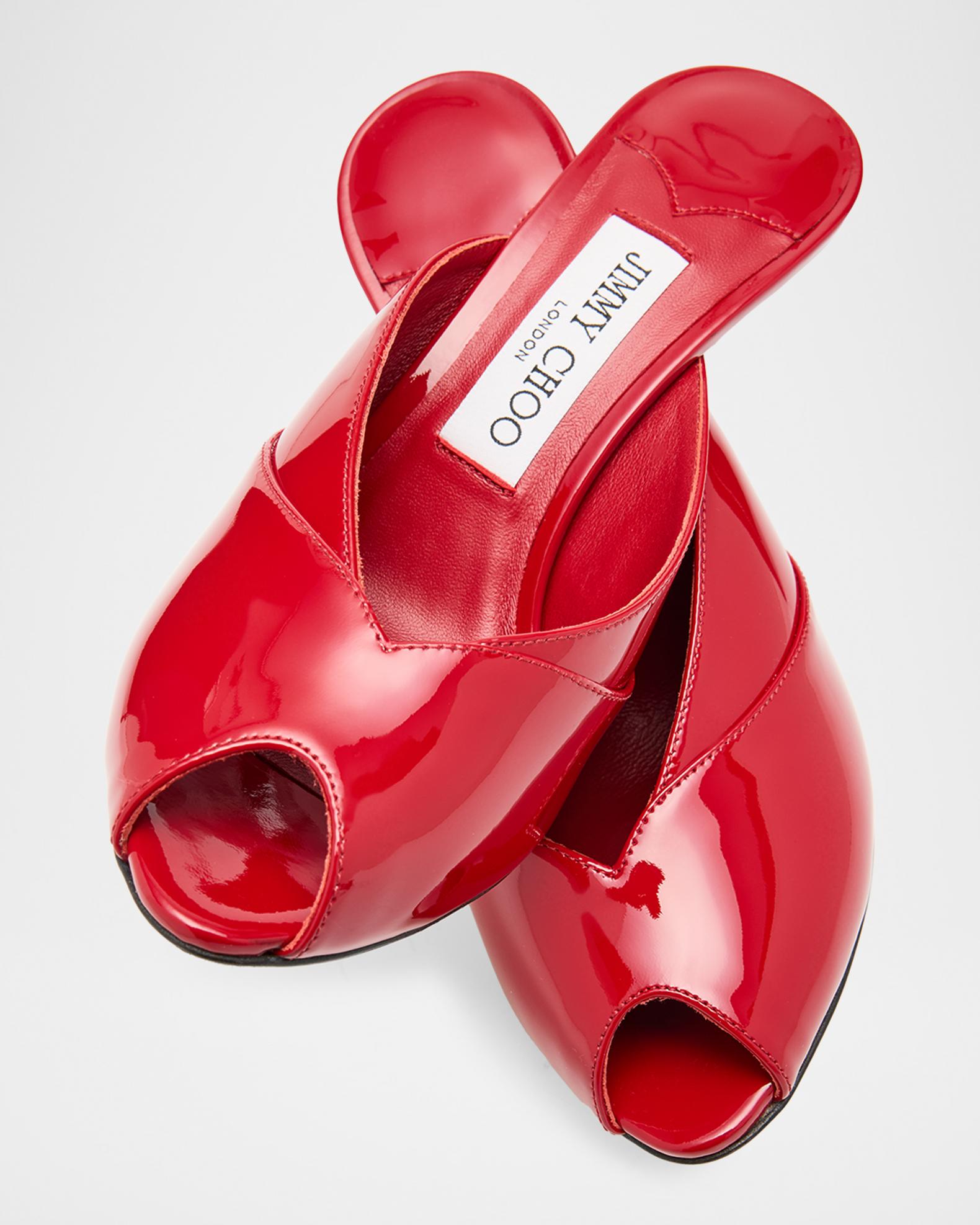 Jimmy Choo Brigitte 100mm Patent Leather Mule Pumps | Neiman Marcus