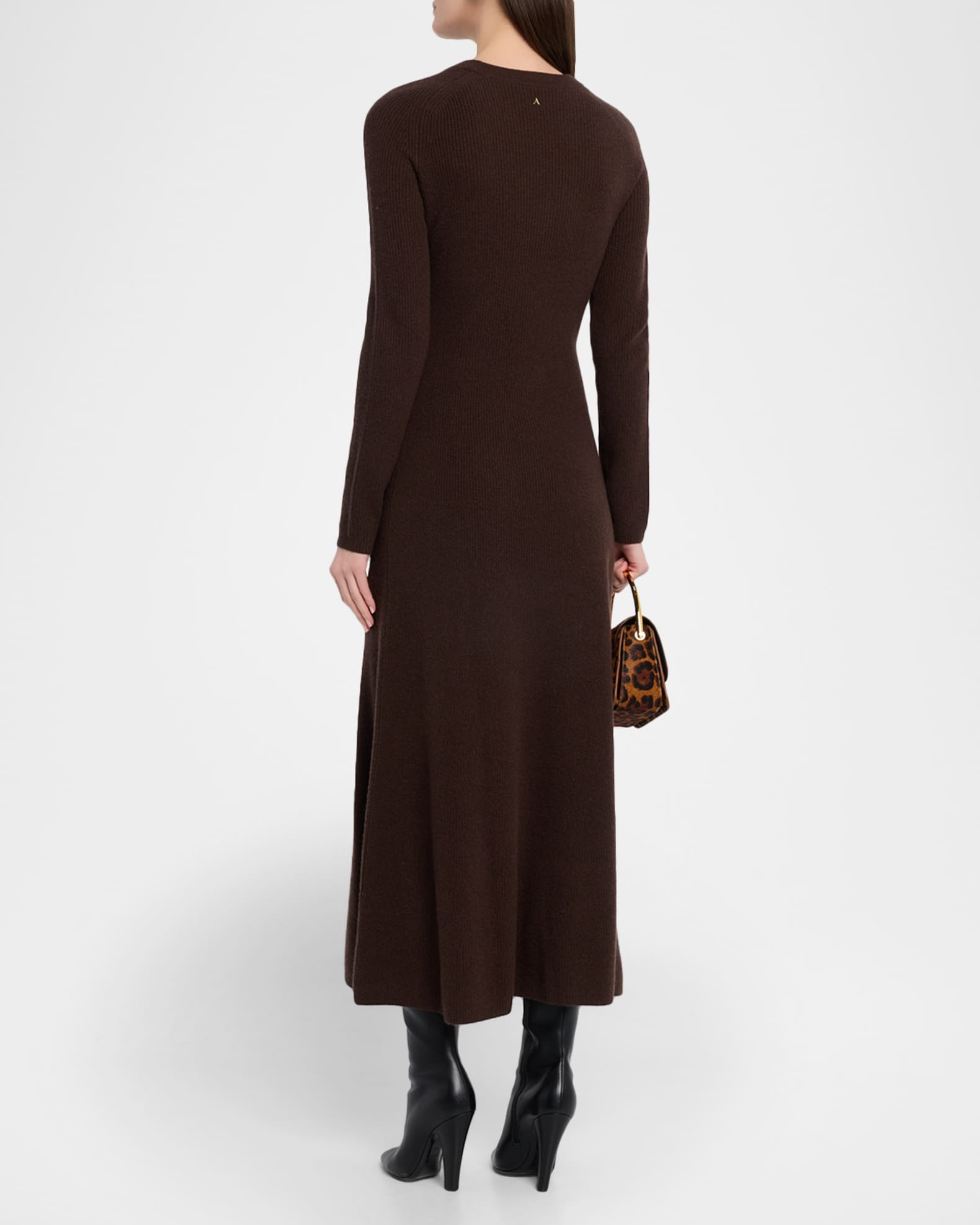 altuzarra brown dress Plunging Back Cowl Dress in Olive – Mirror Palais main image 1