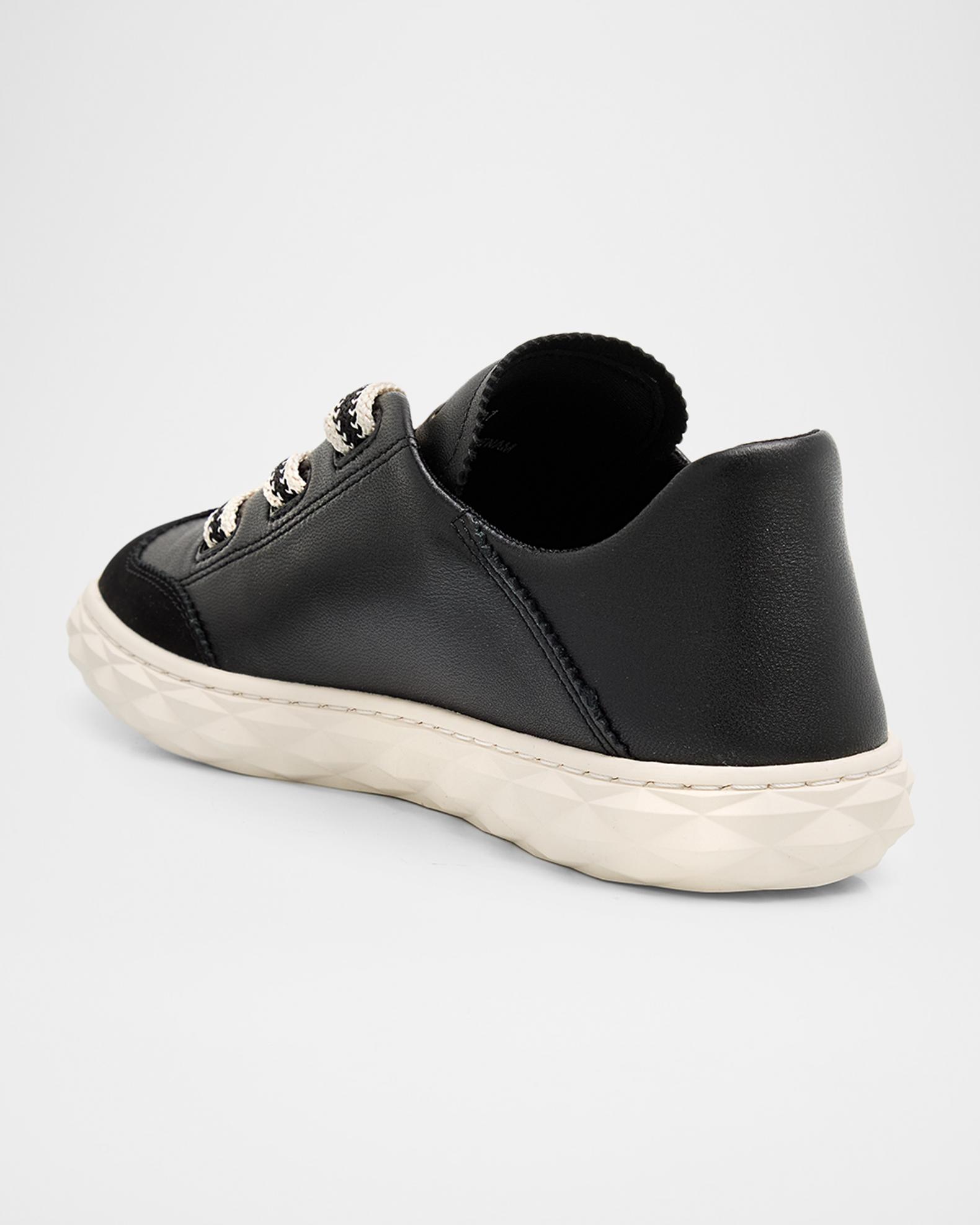 Jimmy Choo Diamond Light Flex Mixed Leather Low-Top Sneakers