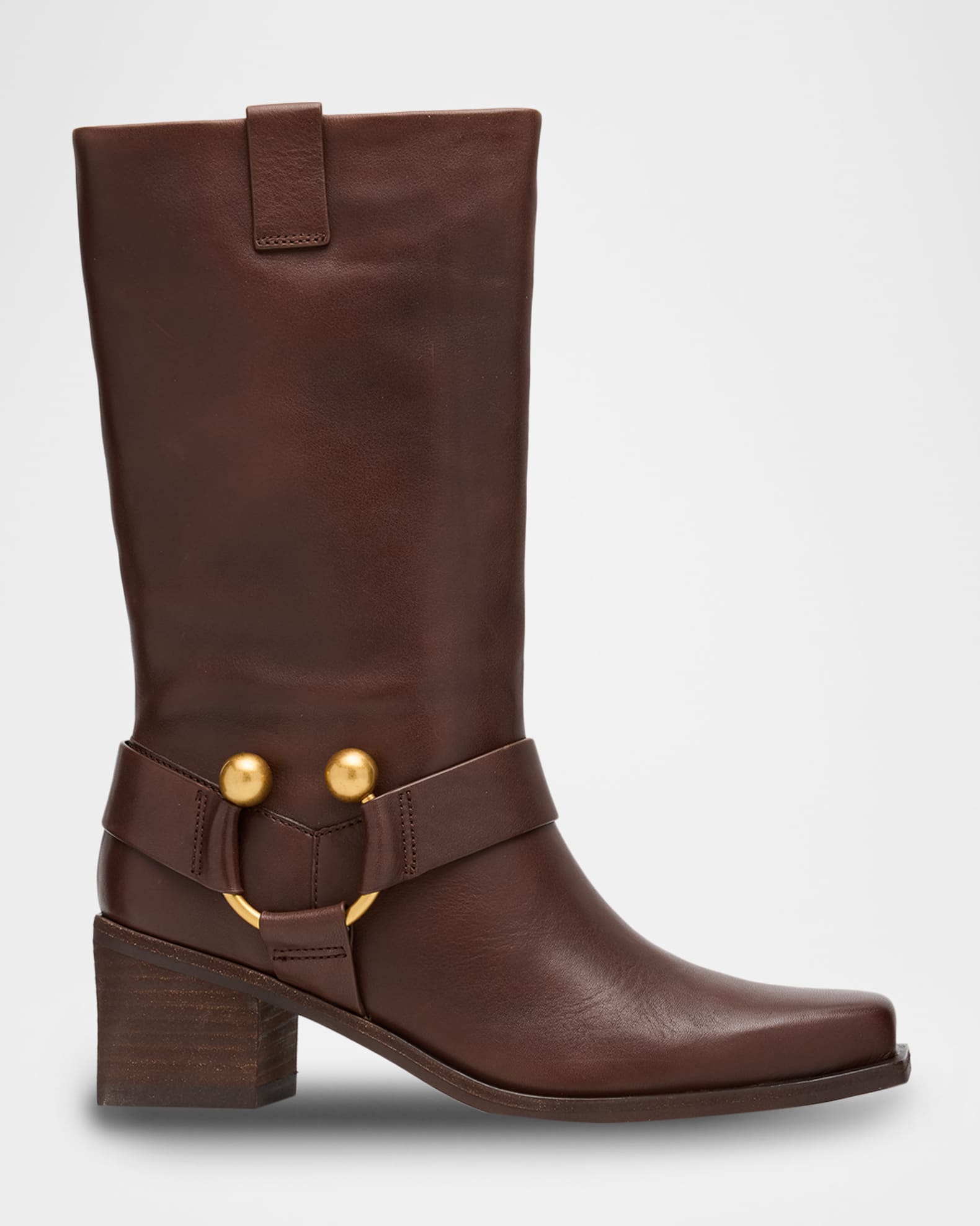 Cult Gaia 65mm Joslyn Leather Moto Boots | Neiman Marcus