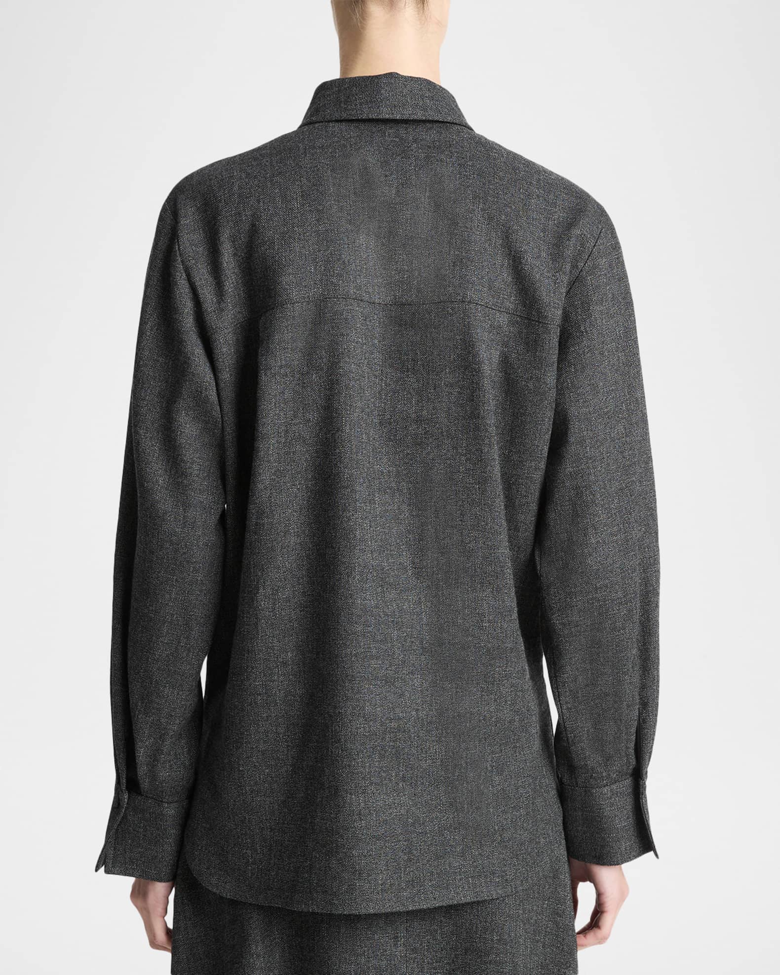 Vince Relaxed-Fit Long-Sleeve Jaspe Shirt | Neiman Marcus