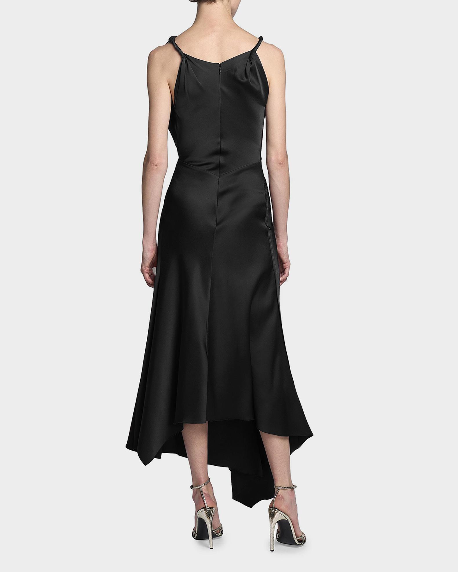 drape asymmetric midi dress in satin Reiss Satin Asymmetric Draped Midi Dress in Teal Green